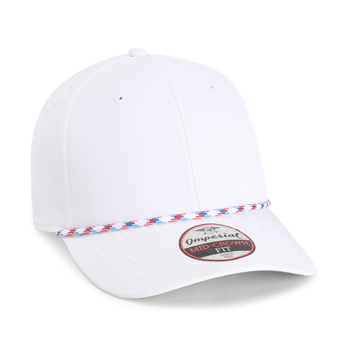 Imperial 7054 6-Panel Wingman Performance Rope Cap w/ Patches or Embroidery 25