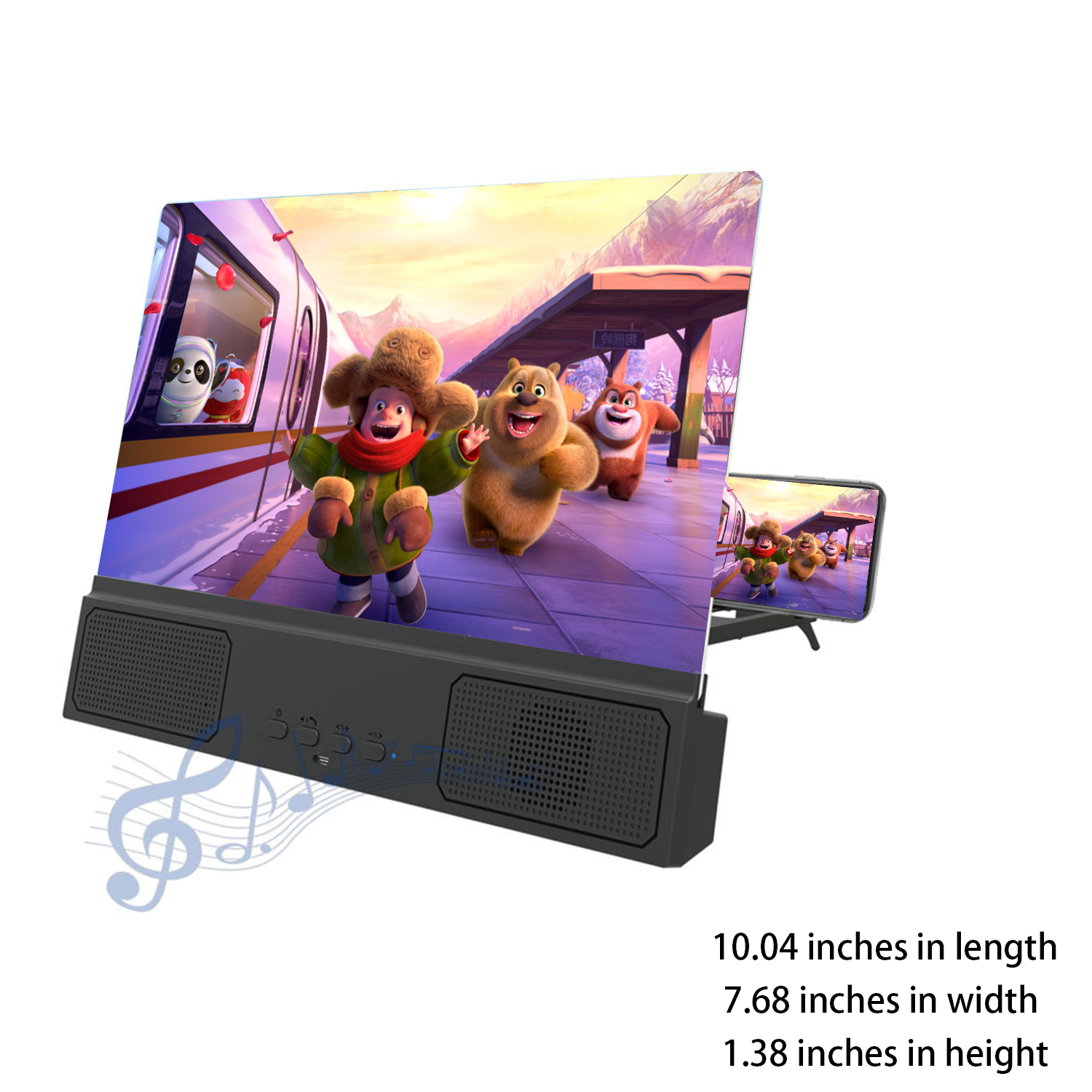 12 Inch 3D Screen Magnifer Stand With Bluetooth Speakers 2