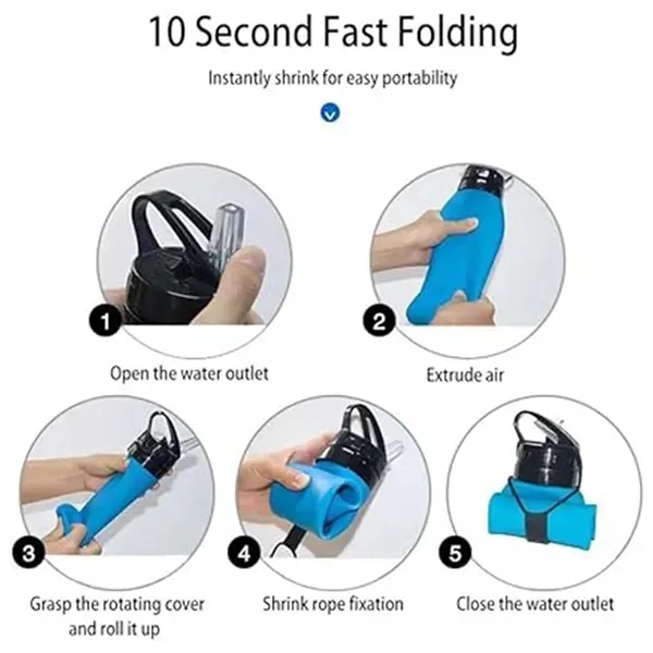 Folding Silicone Water Cup - Sports Drinkware 8