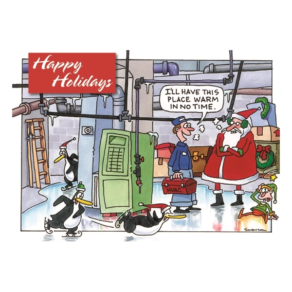 Warm in No Time Humorous Holiday Greeting Card 2