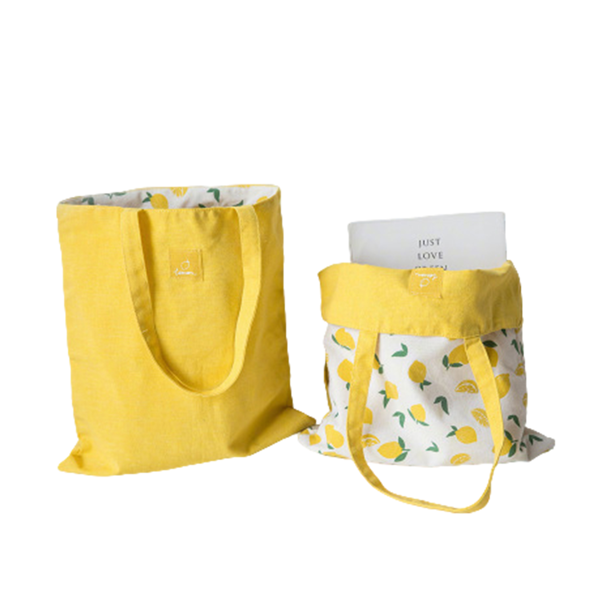 Reversible Cotton Carry Tote Double Layer 16" x 13.5" 6