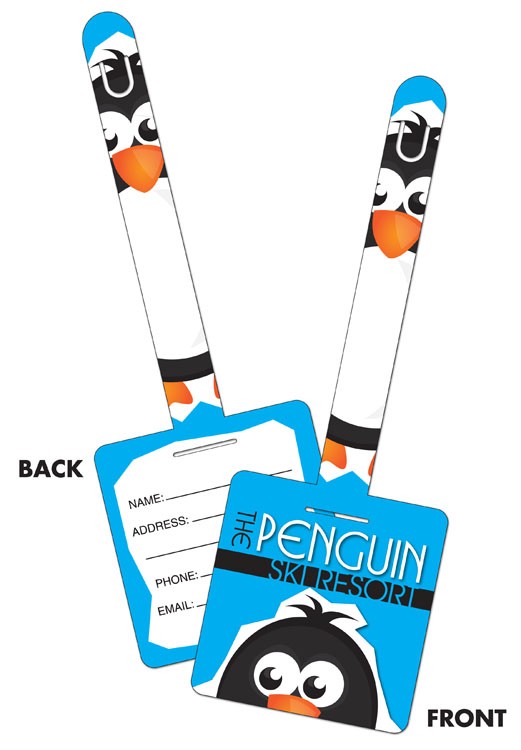 Plastic Square I.D. Tags UV-Coated (1S) - 3.25x9.5 - 10 pt 2