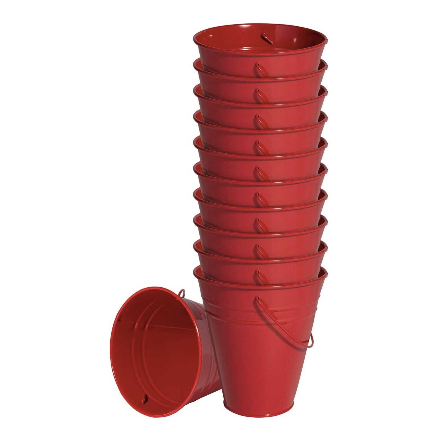 Candy-Colored Metal Pail - Rustproof Garden Utility Bucket 1