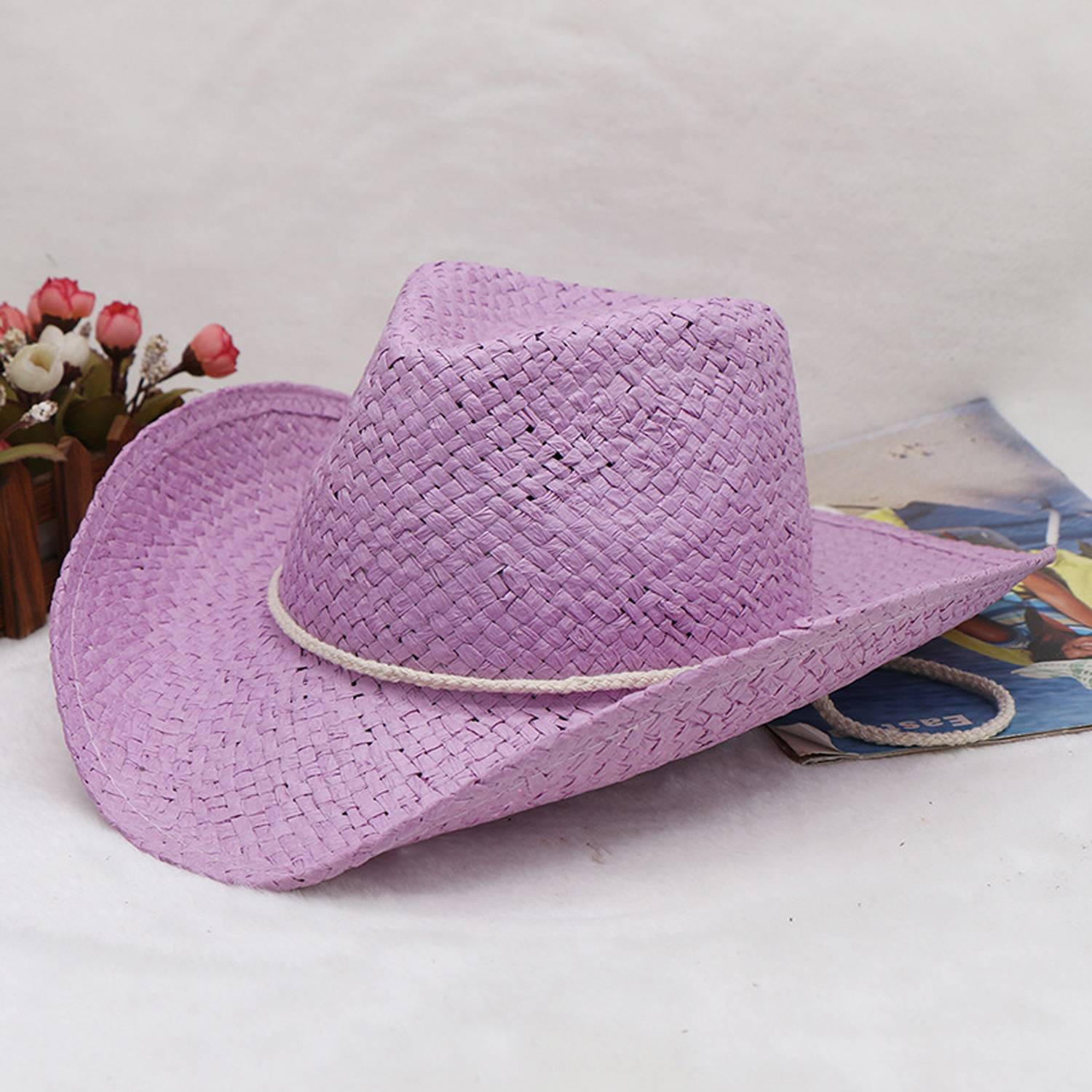Men And Women Pull Grass Hand Woven Western Cowboy Hat 3