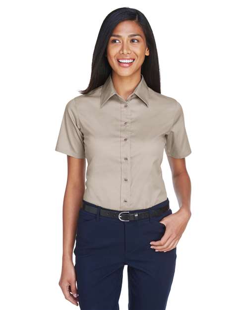 Women's Easy Blend™ Short Sleeve Twill Dress Shirt with Stain-Release - M500SW 4
