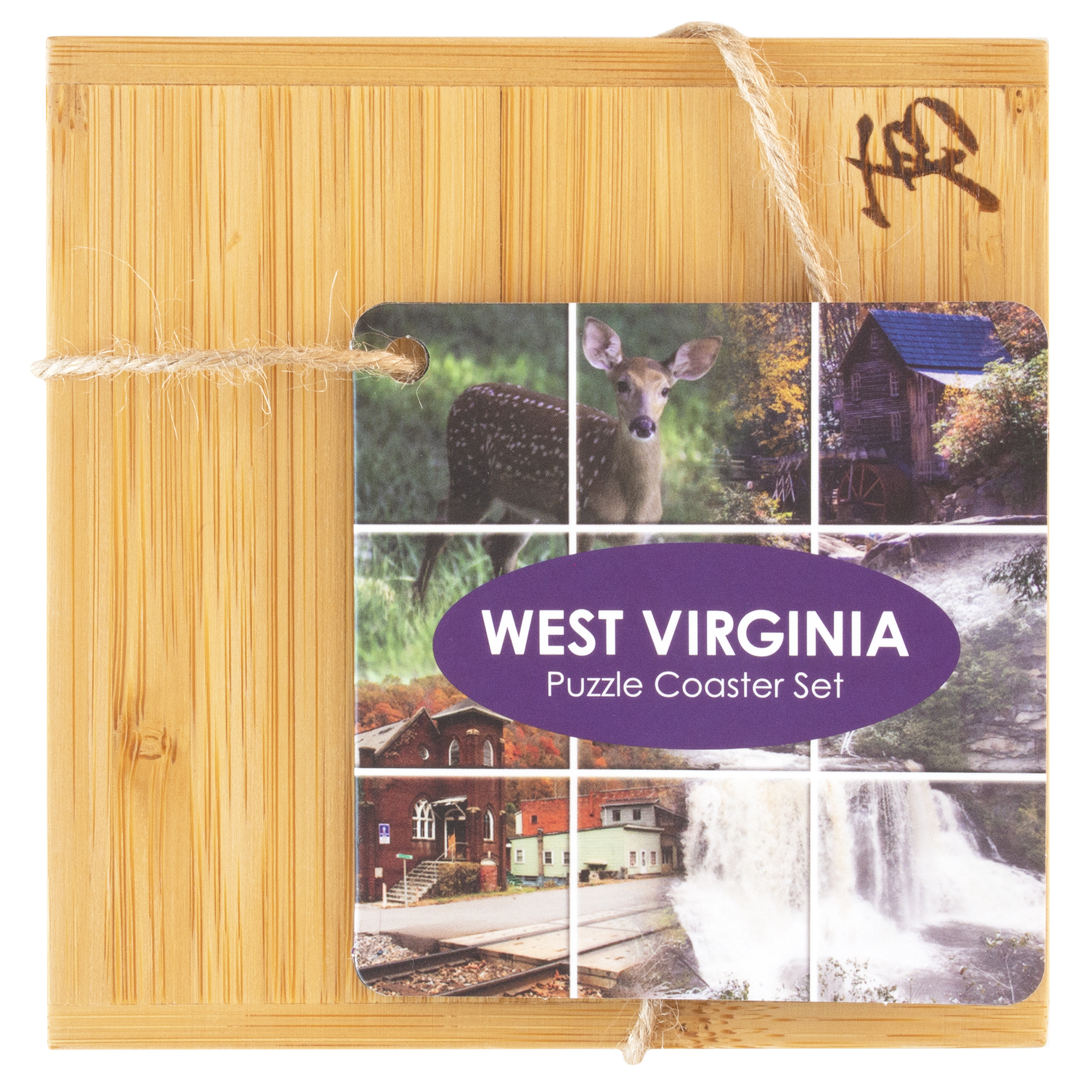 West Virginia Puzzle Coaster Set 11