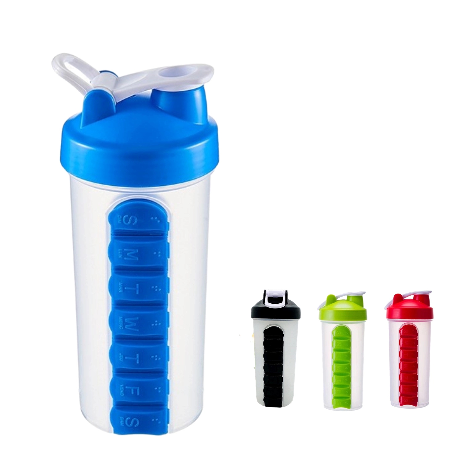 7 Day Pill Box Organizer With Water Bottle 1