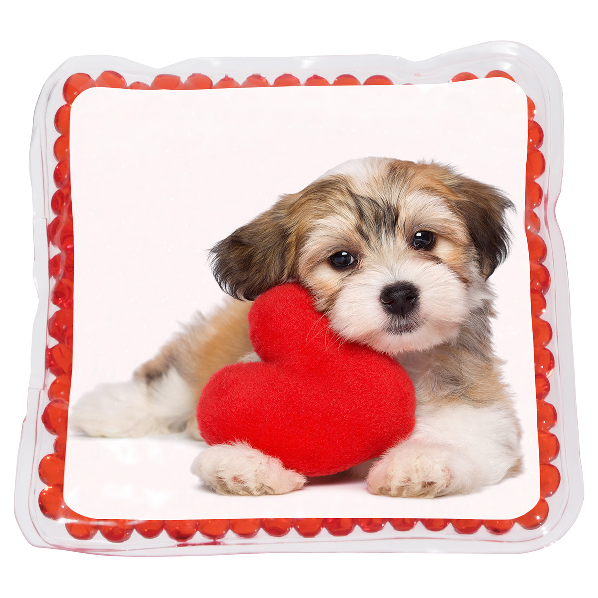 Puppy Love Square Aqua Pearls™ Hot/Cold Pack 4