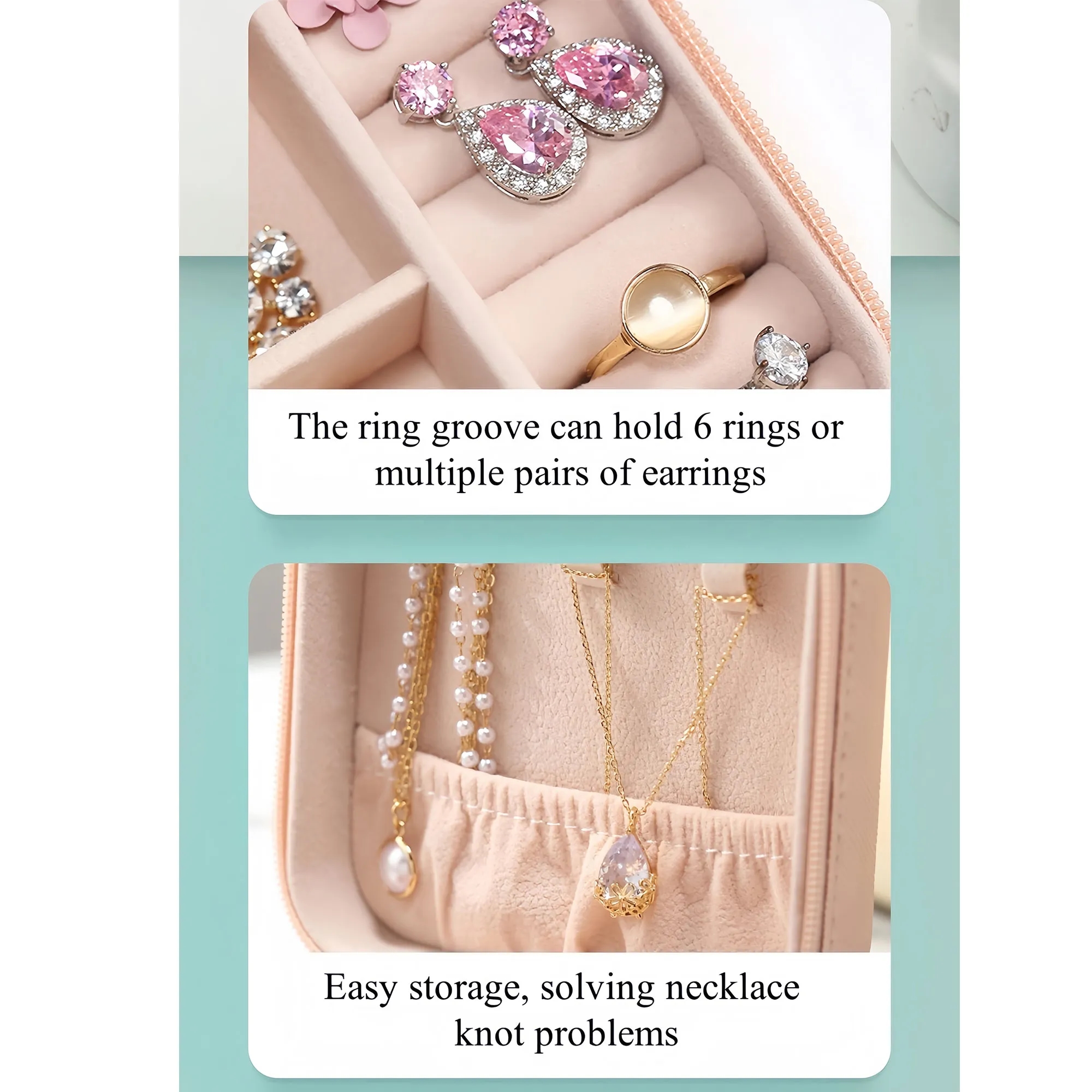 Stylish Jewelry Storage Box With Anti Tangle Design 7