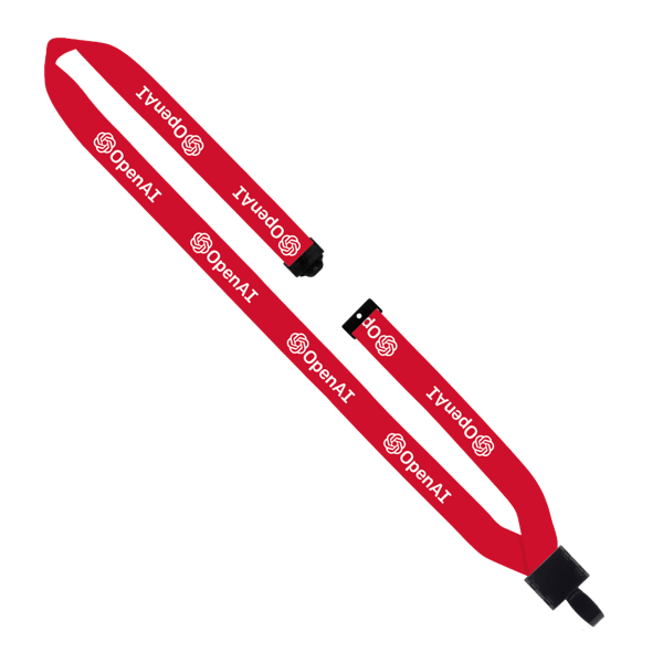 3/4" Polyester Lanyard with Non-Swivel Plastic Hook 26