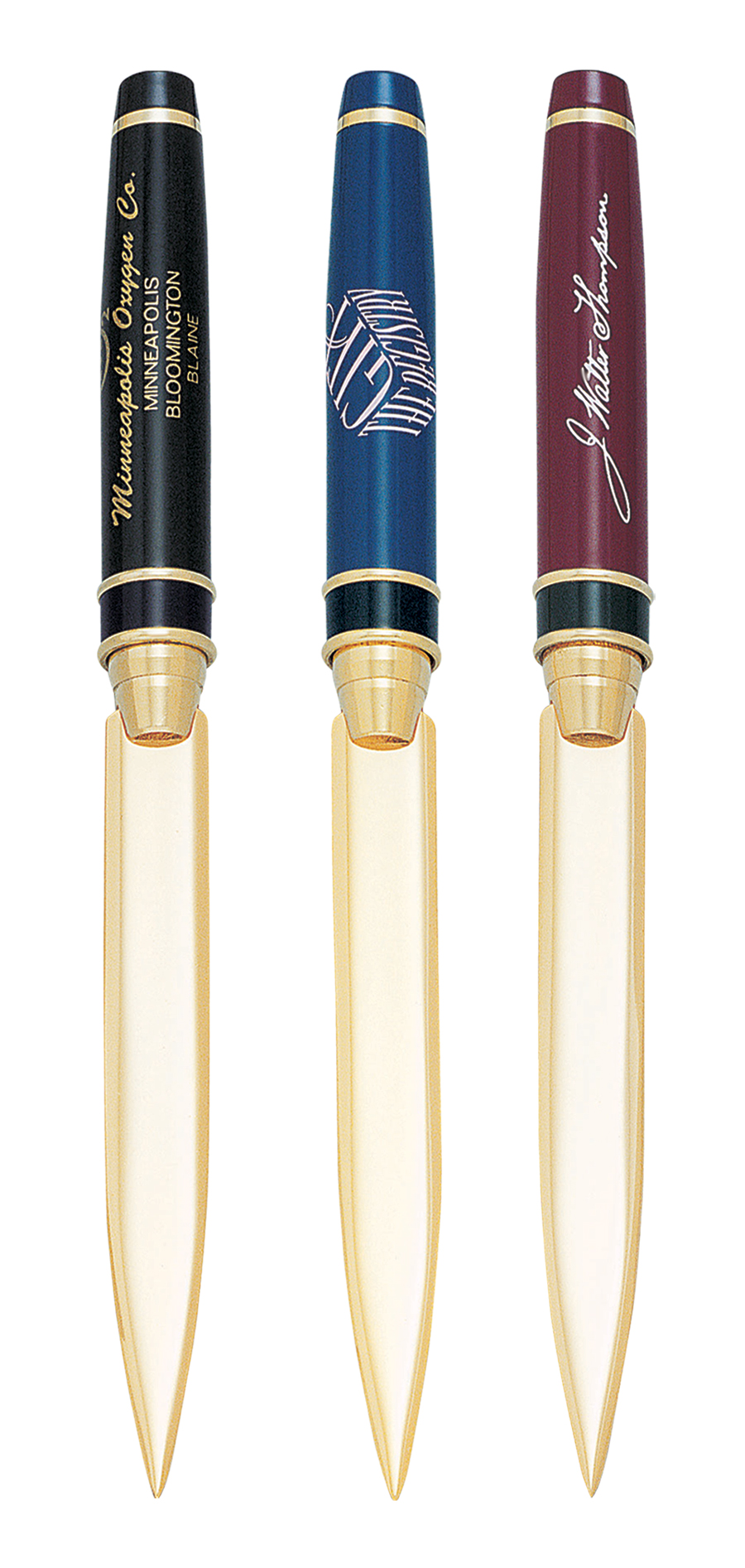 Premade Triple Pen Set with Windsor-II Pens and Letter Opener 3