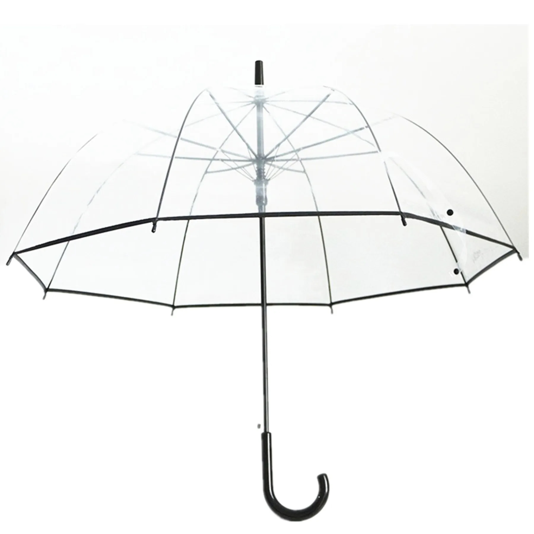 47" Arc Clear Bubble Dome Umbrella w/ Hook Handle 2