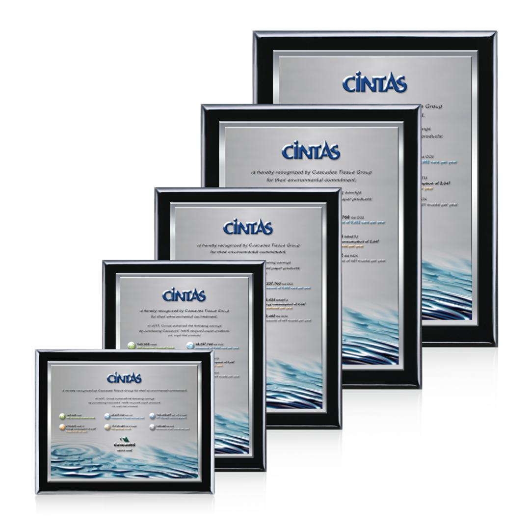 Oakleigh VividPrint™ 3D Plaque - Black/Silver