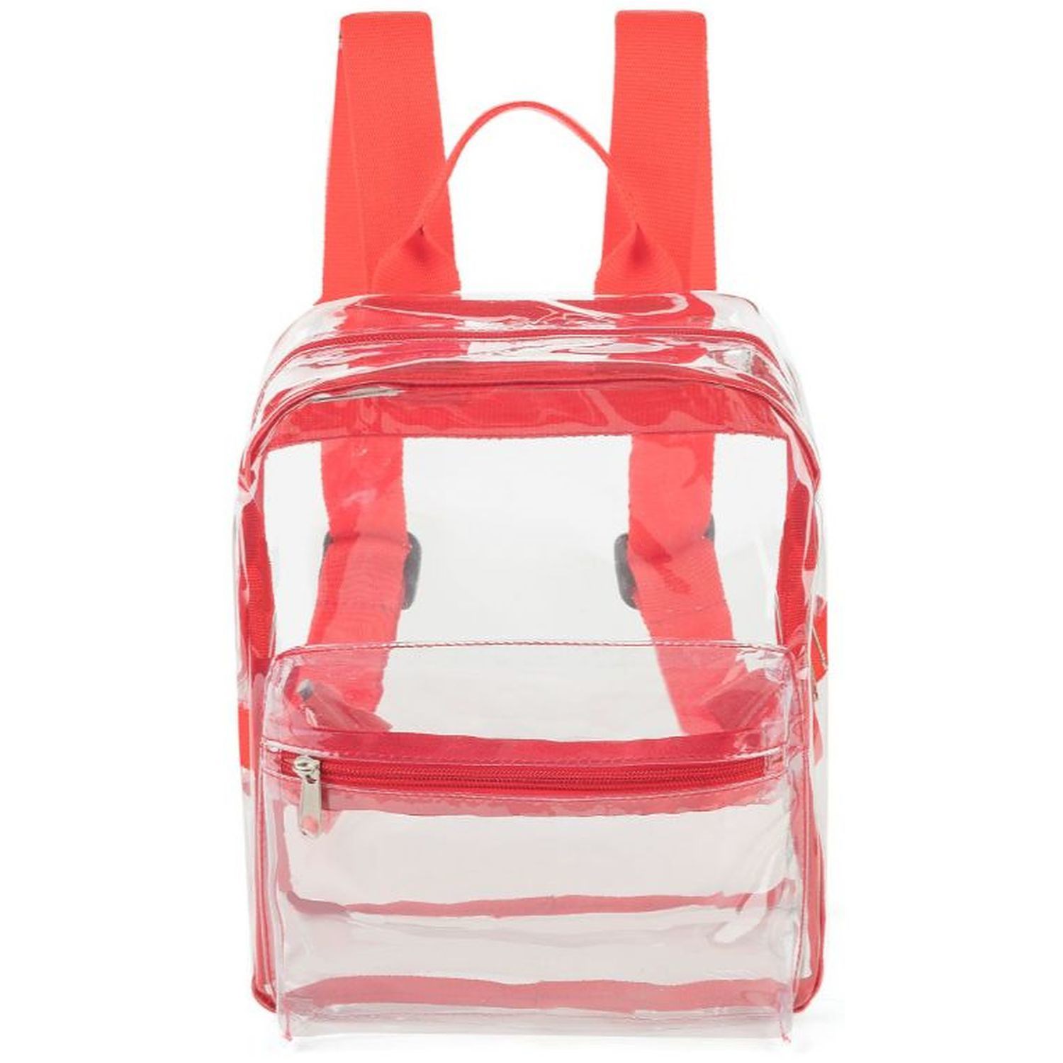 Mini Clear PVC Transparent Backpack with Front Accessory Pocket 3
