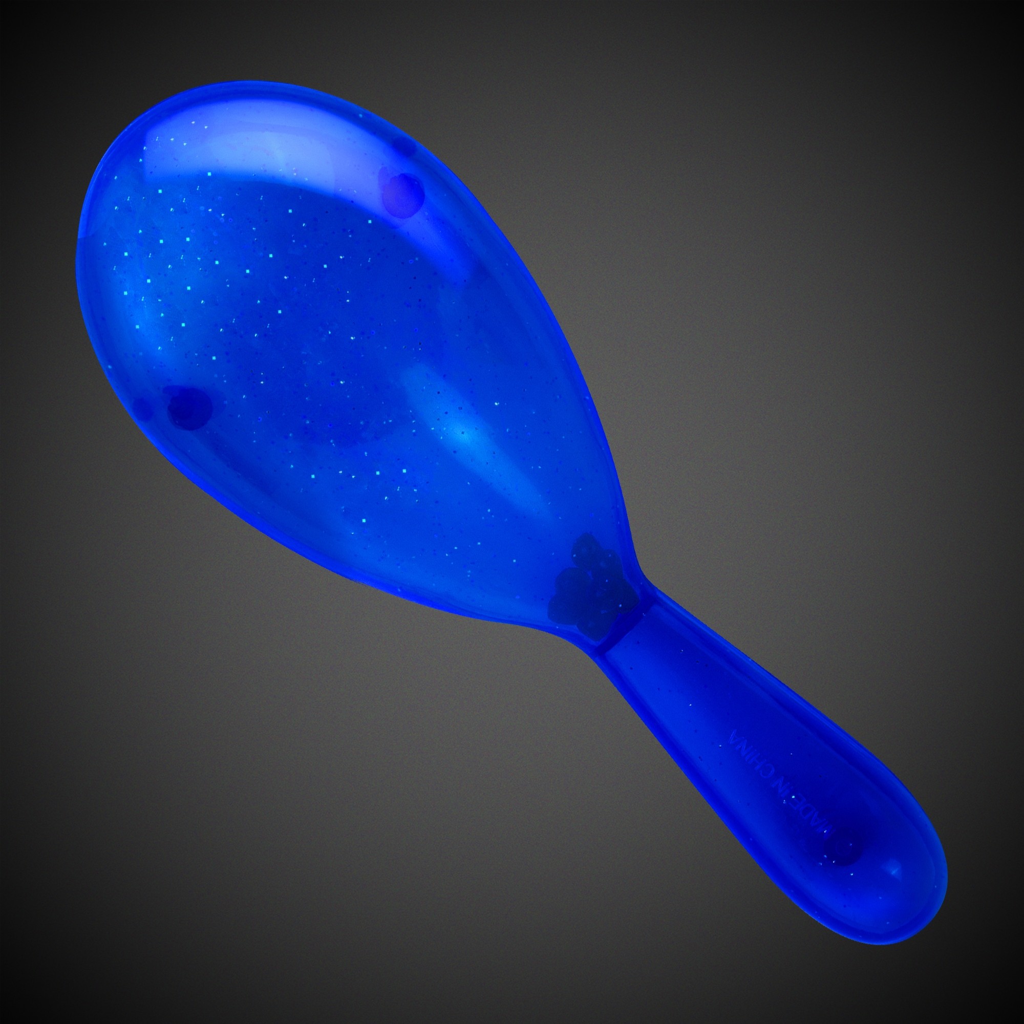 Blue 7" Plastic Glitter Maraca 2