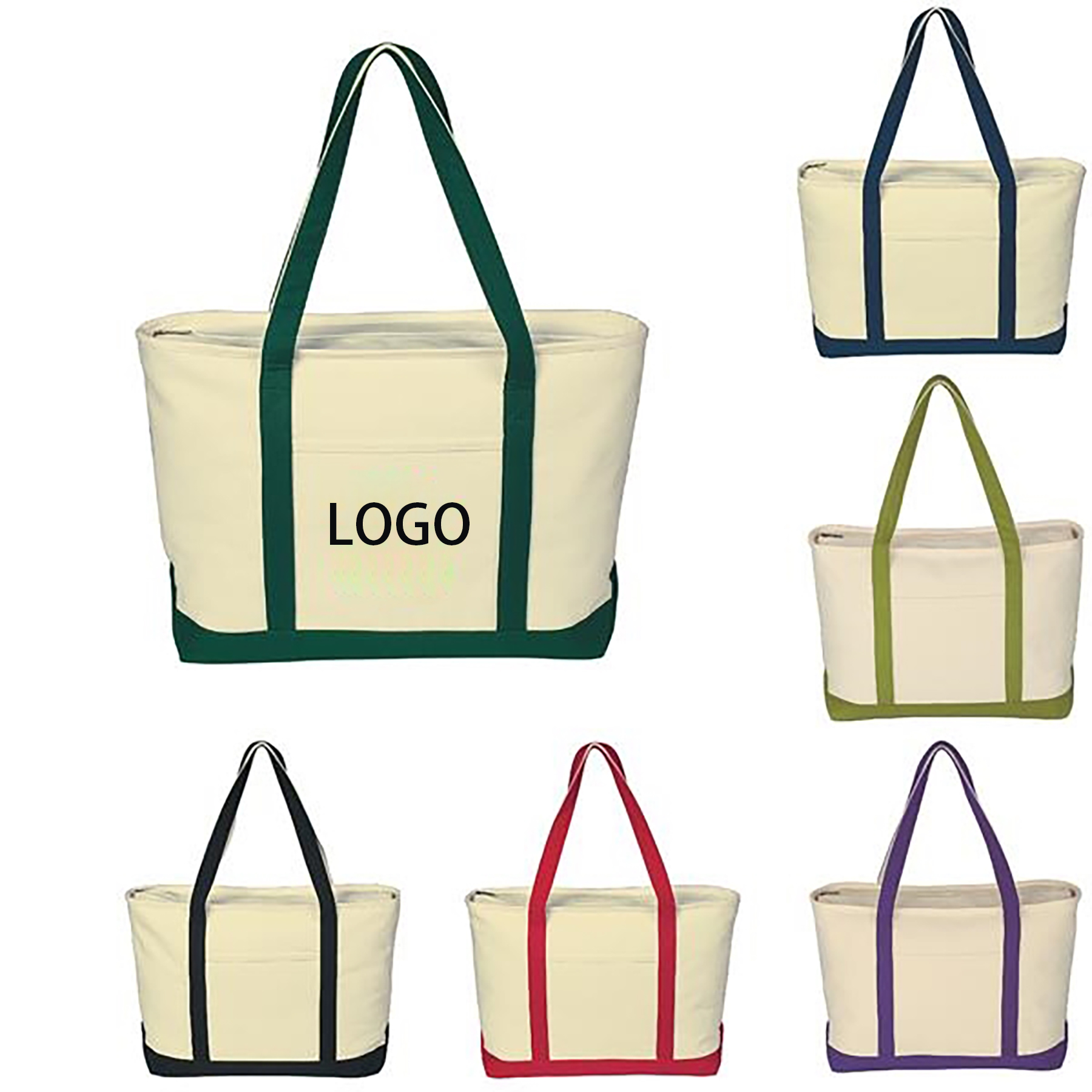 Canvas Tote Bag with an External Pocket, custom tote bag with logo imprint 8
