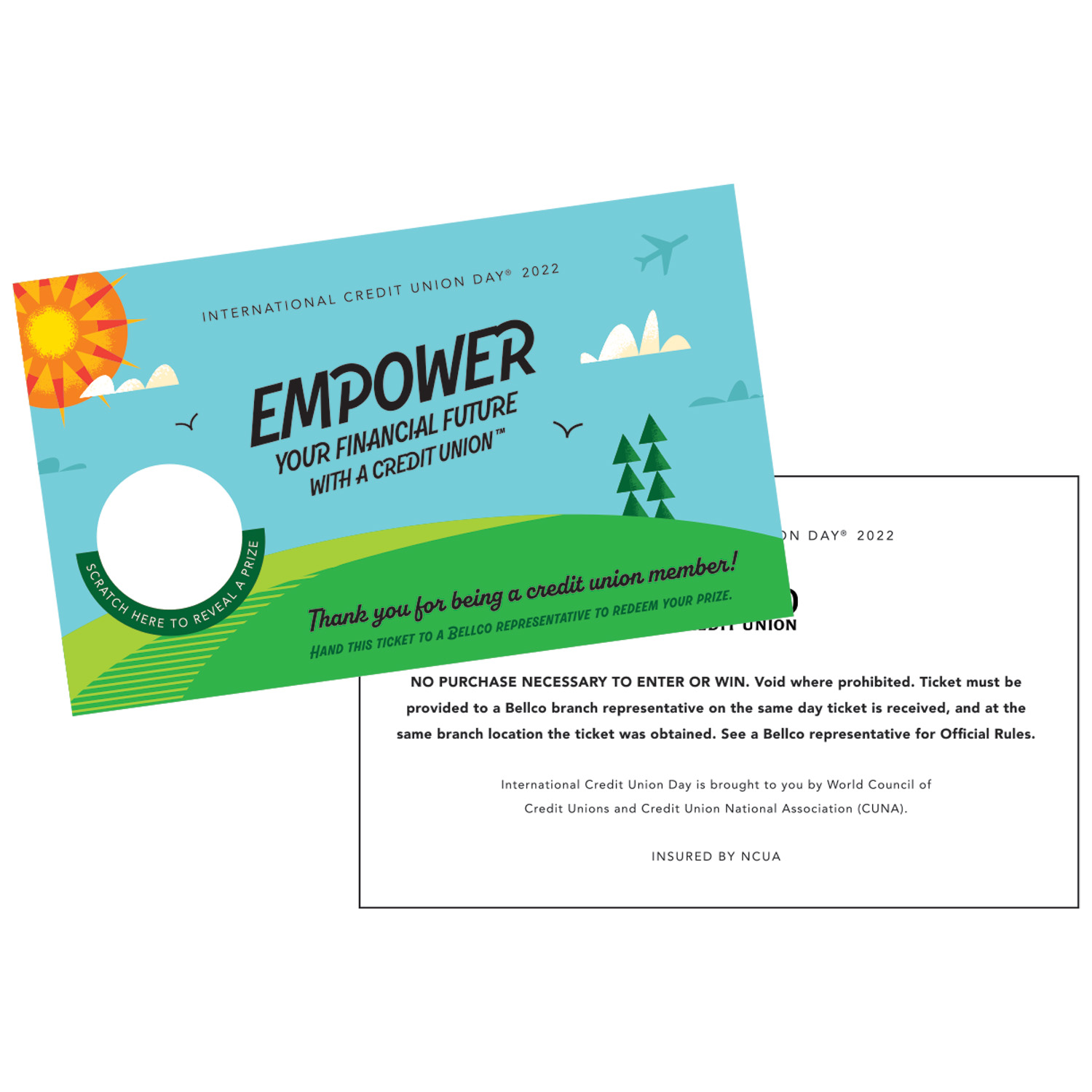 3.0 x 5.0" Scratch-Off Card - 4/1 Print 3