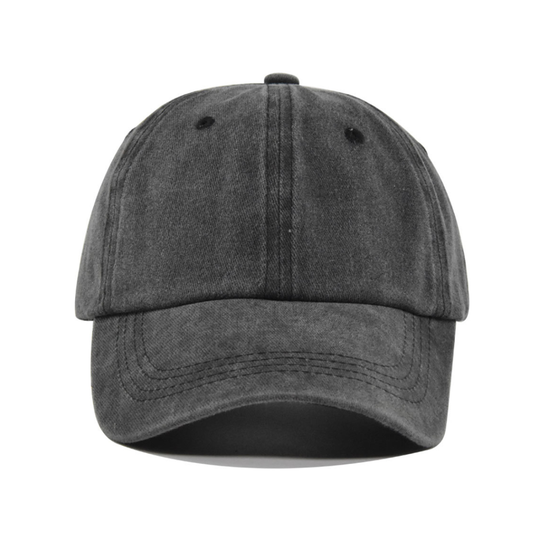 Washed Plain Baseball Cap 1