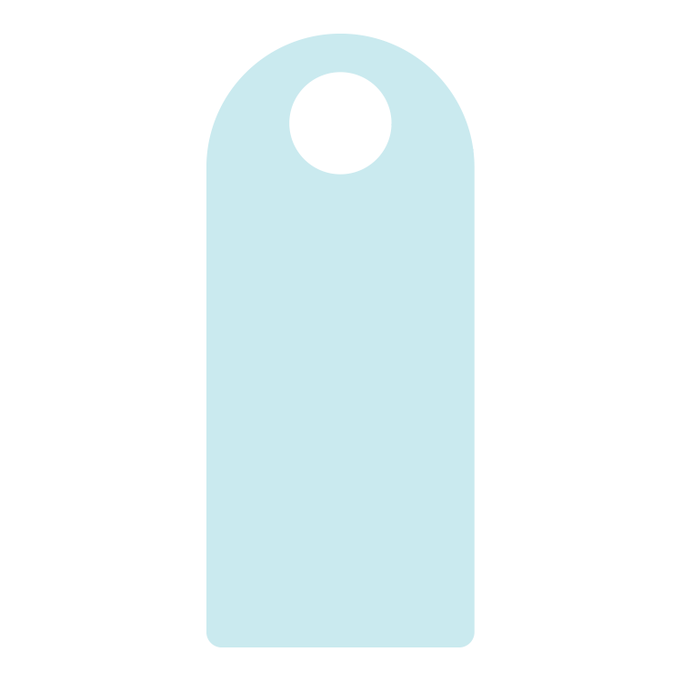 Hang Tag Card Stock 24 pt White (Stock Shape #) Digital Print 5