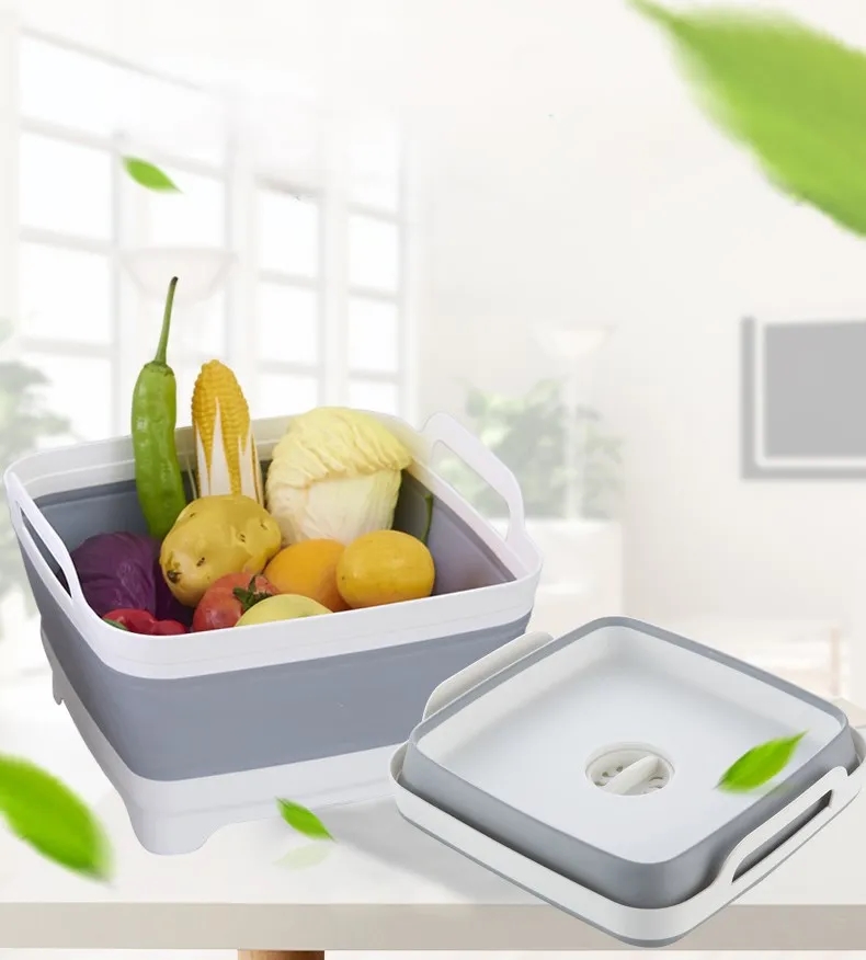 Collapsible Dish Basin with Drain Plug 2