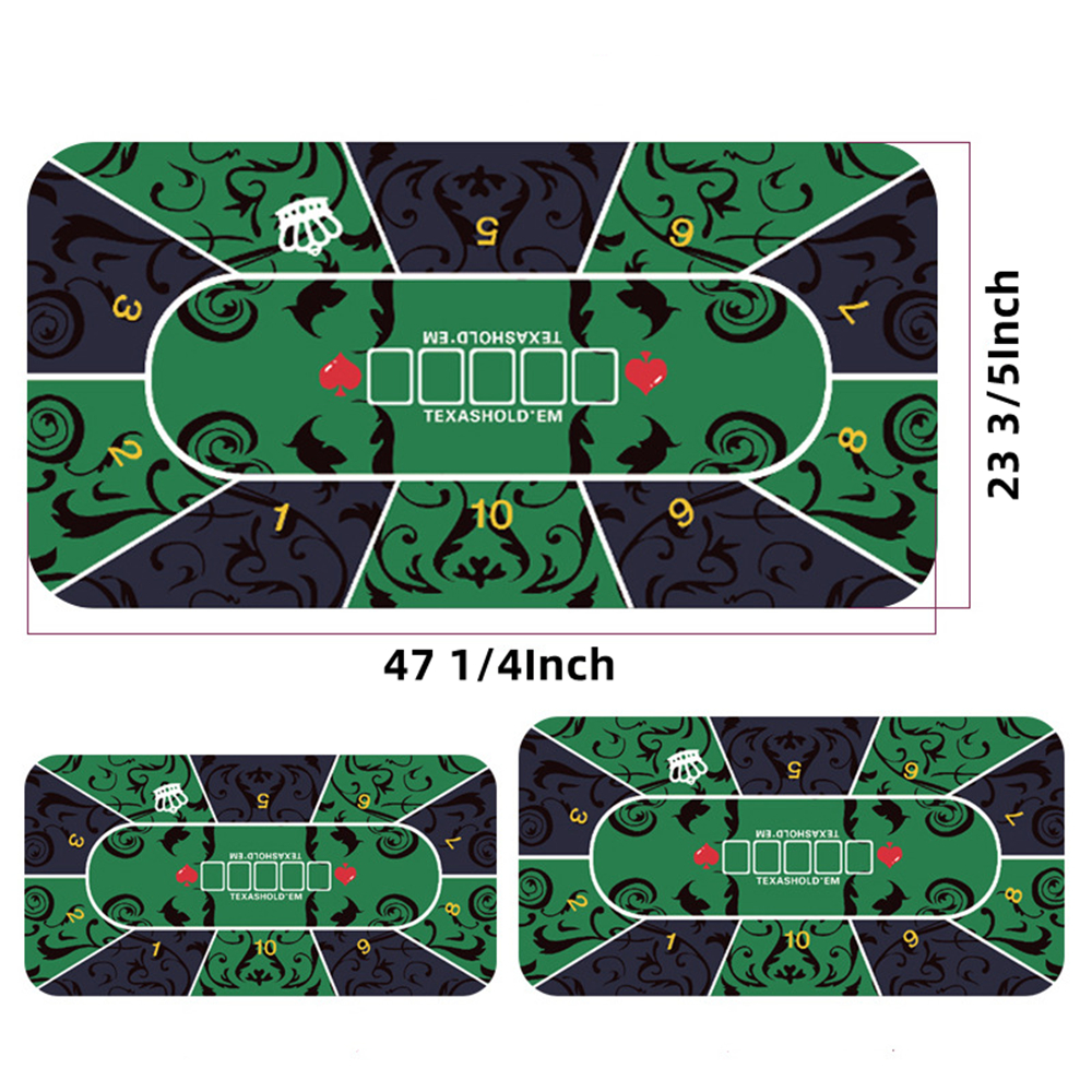 Texas Hold'em Poker Mat 47 1/4 x 23 3/5 Inch with Carrying Bag 2