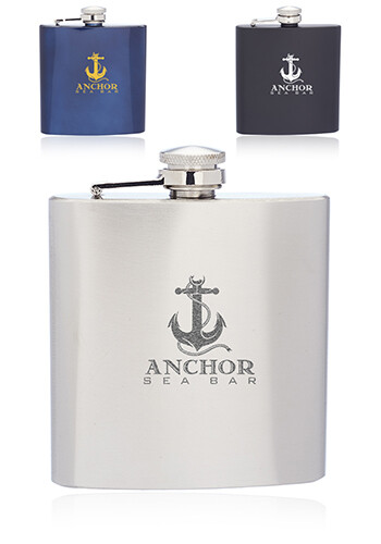 6 oz. Murano Stainless Steel Hip Flasks
