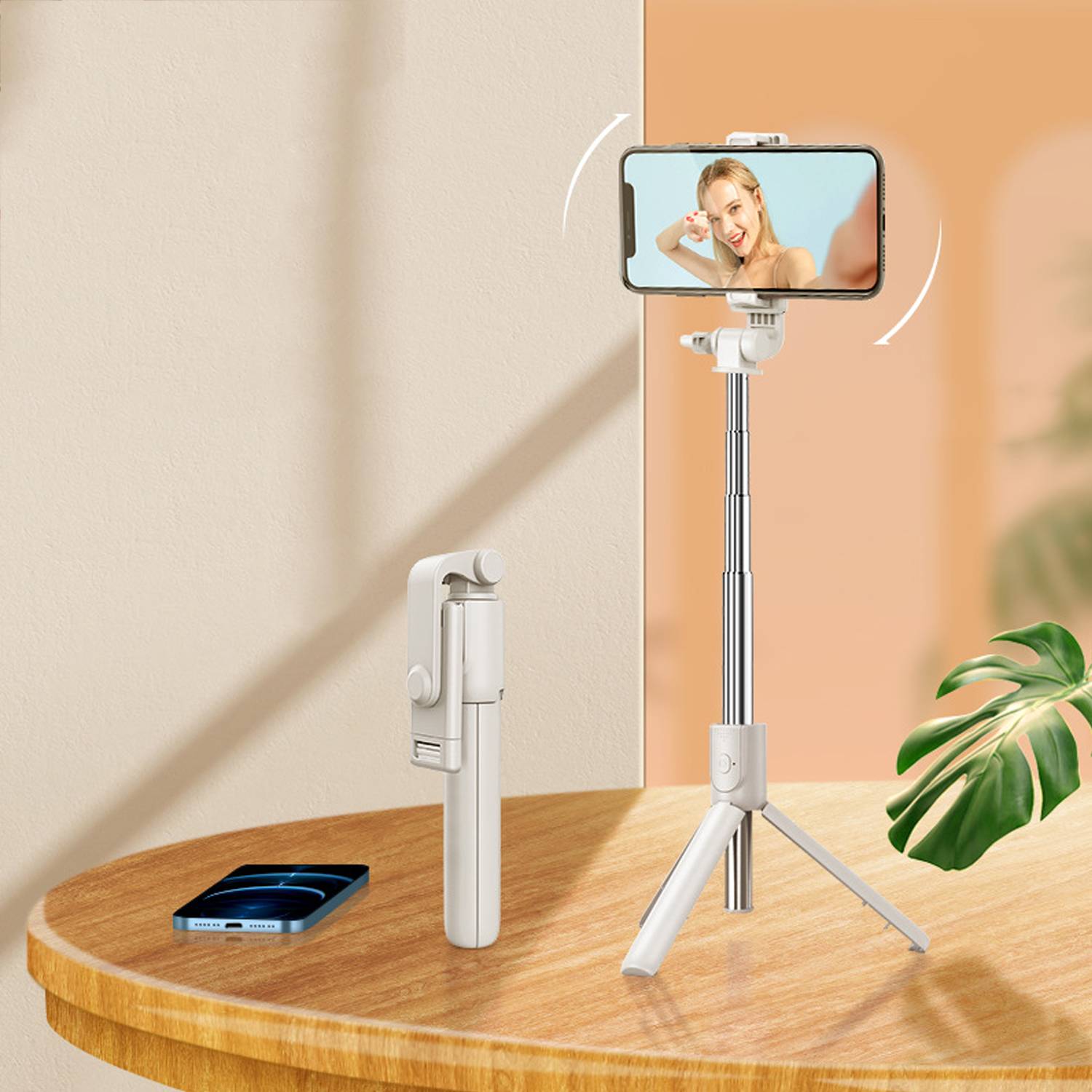 Mobile phone selfie stick Bluetooth 3