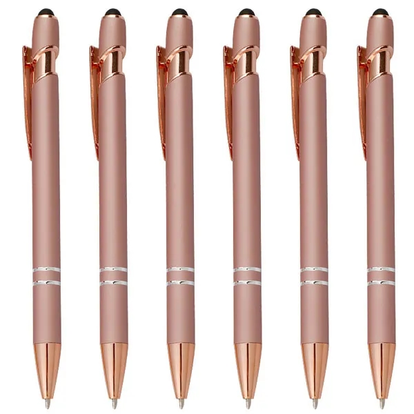 Ellipse Softy Rose Gold Metallic Pen w/ Stylus 7