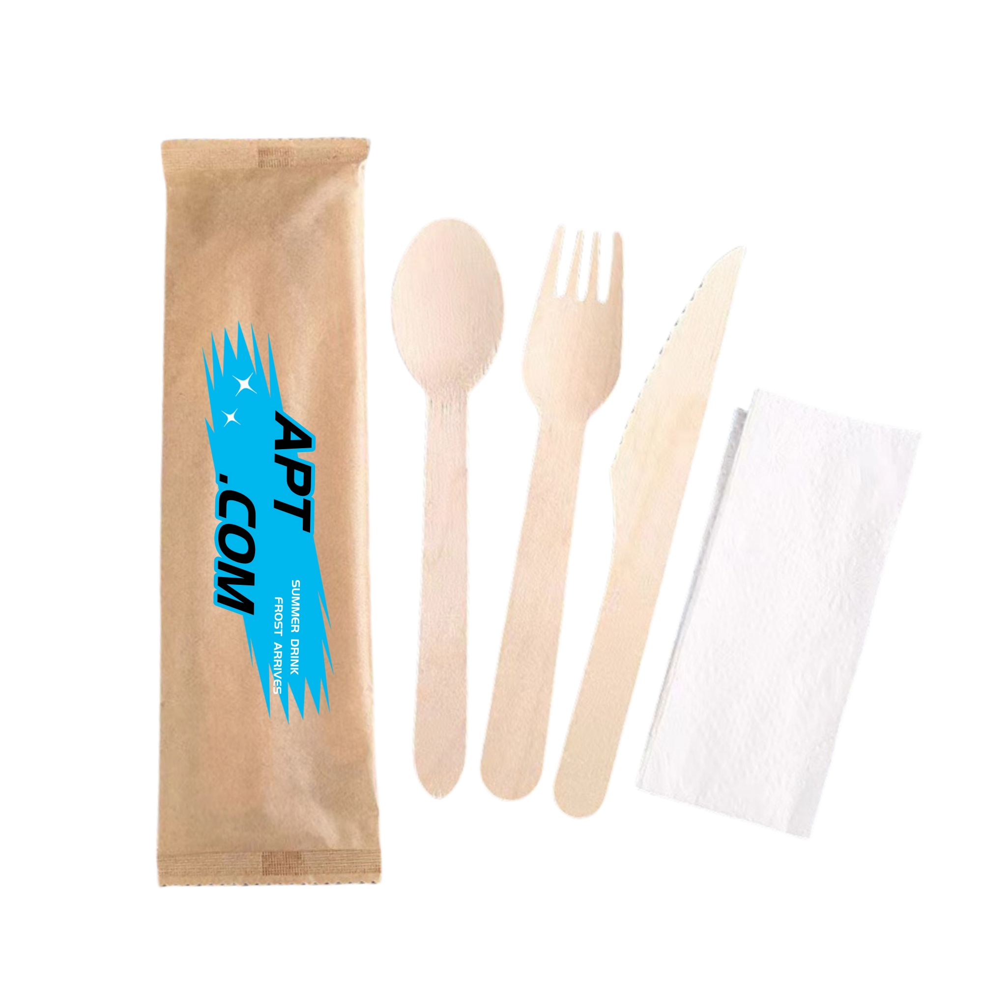 Eco-Friendly Disposable Wooden Cutlery Set 3
