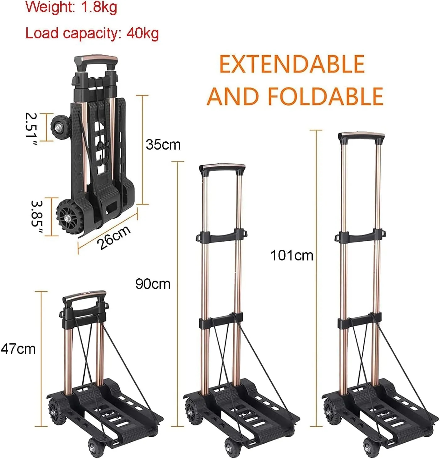 Portable Folding Luggage Cart 1