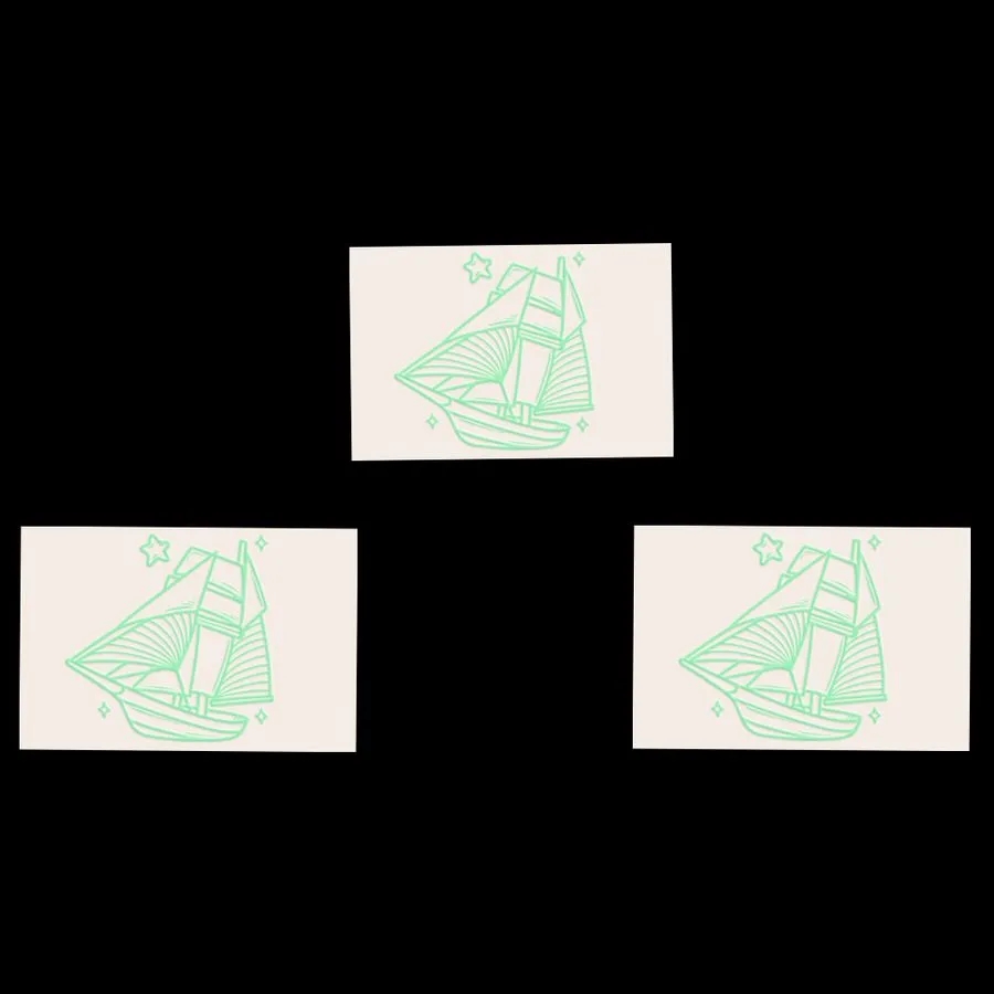 Custom Glow Green Tattoos 16