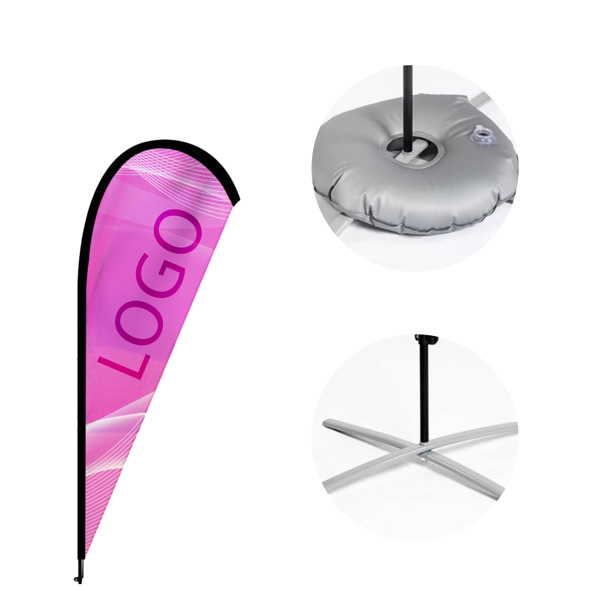 MOQ 10 PCS Stylish Drop Shaped Water Filled Flag 2