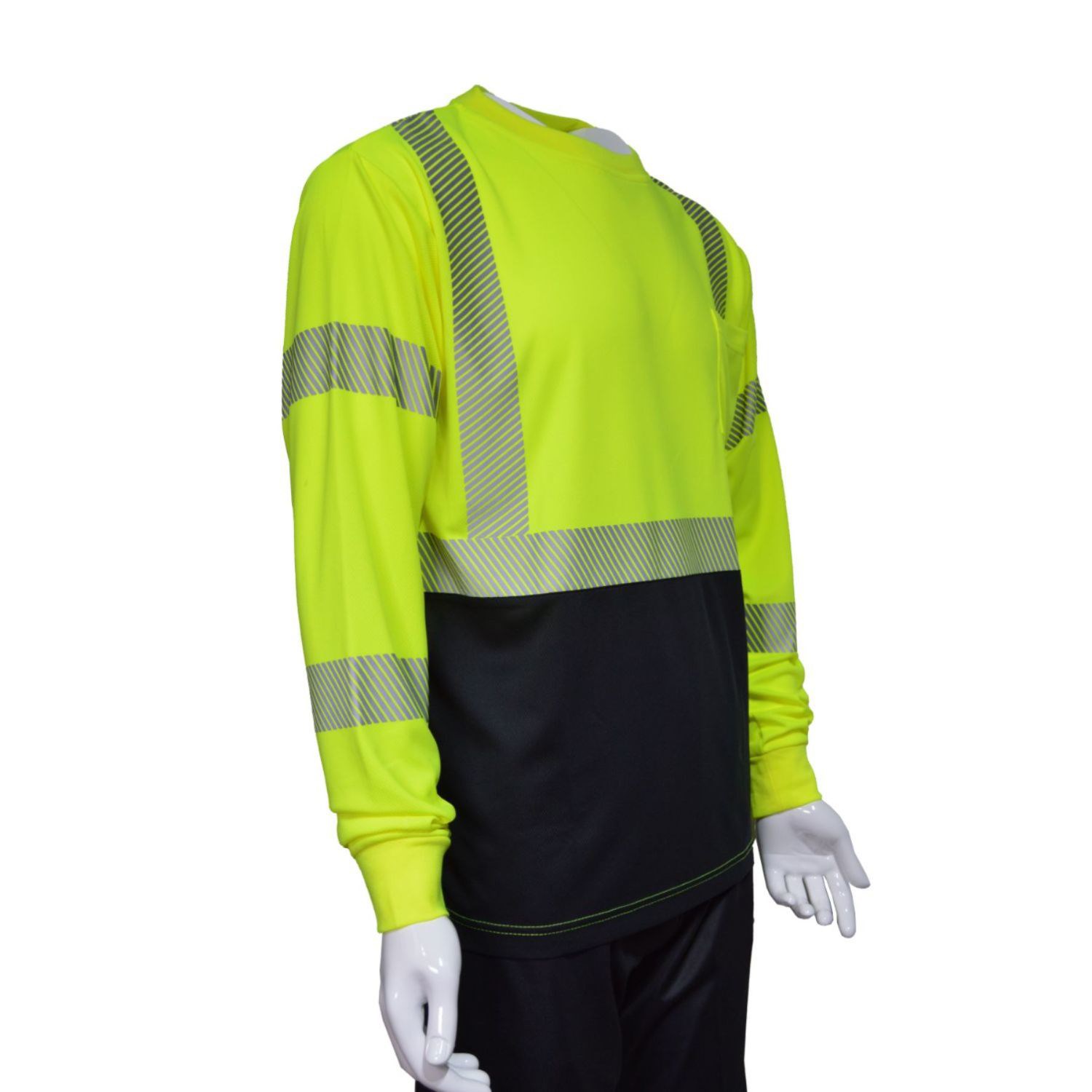 Segmented Class 3 rPET Color Block Safety T-Shirt With Pocket 4
