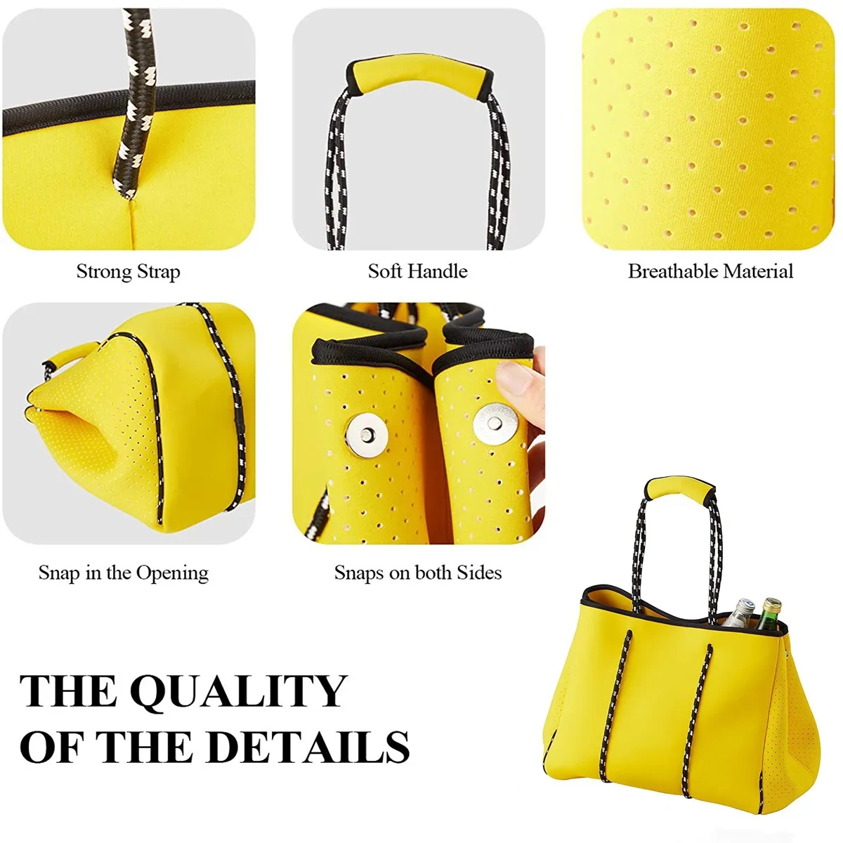 Waterproof Neoprene Shoulder Beach Tote Bag 5