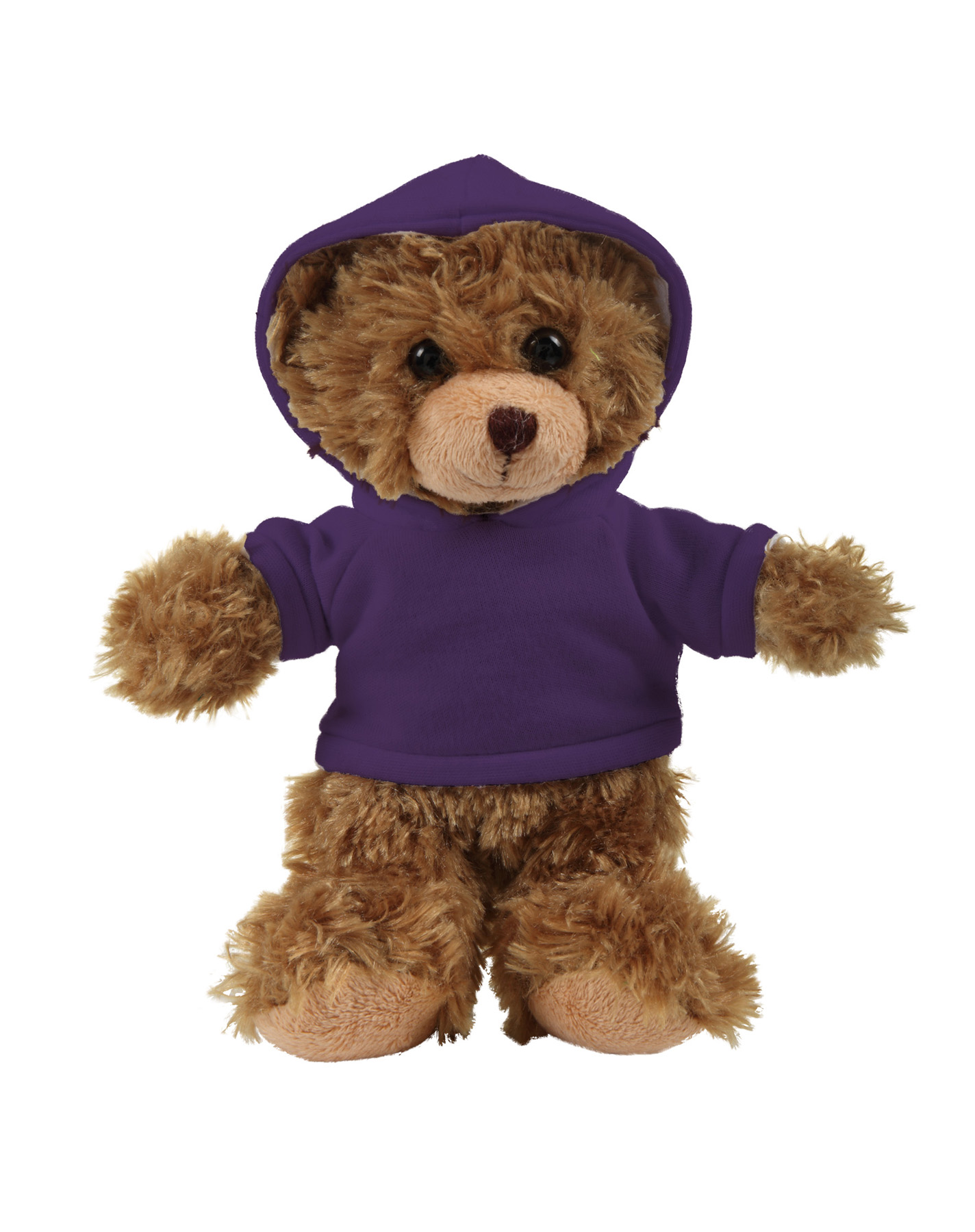 soft plush Mocha Curly Sitting Bear with hoodie 8