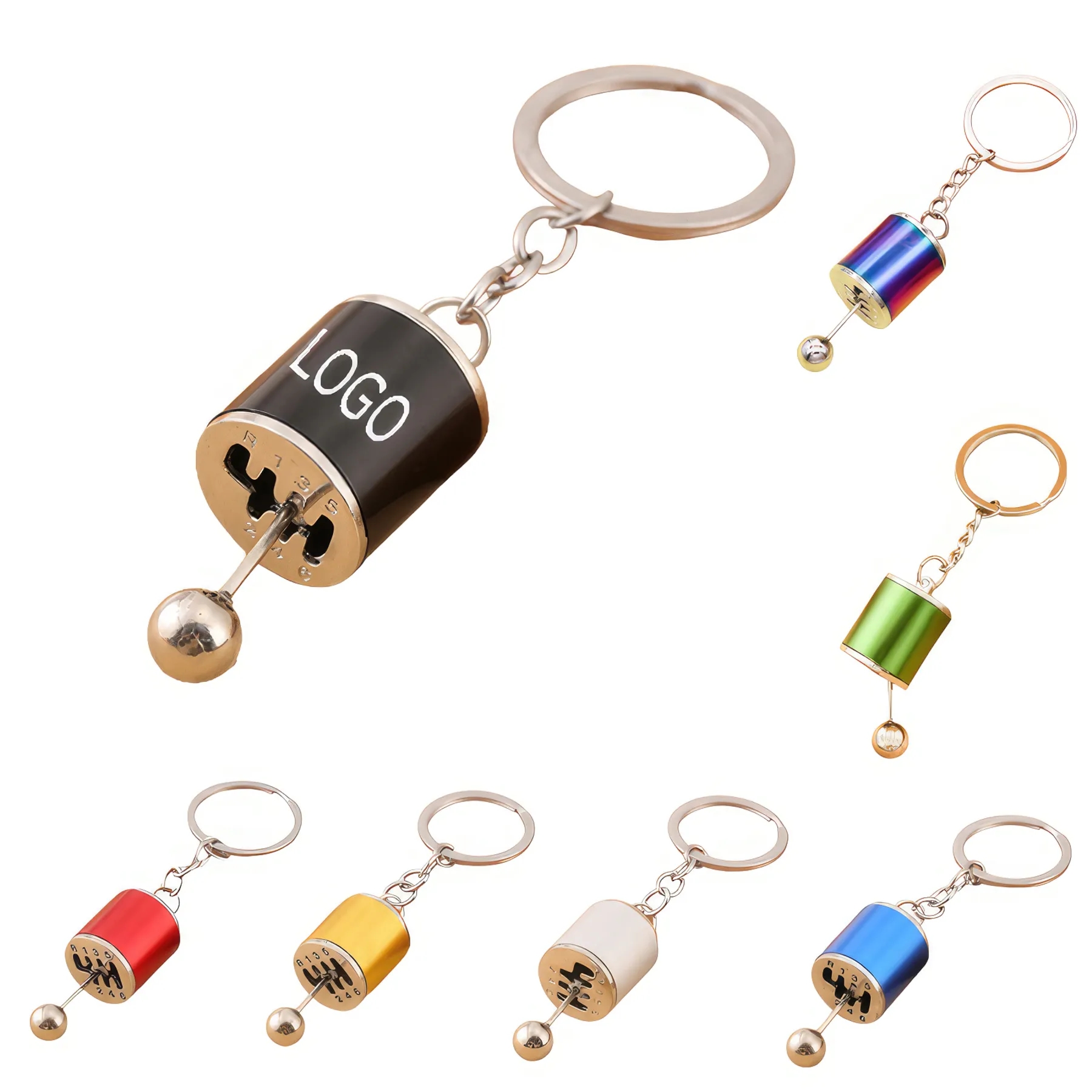 Creative Car Modification Gearshift Knob Shape Keychain 1