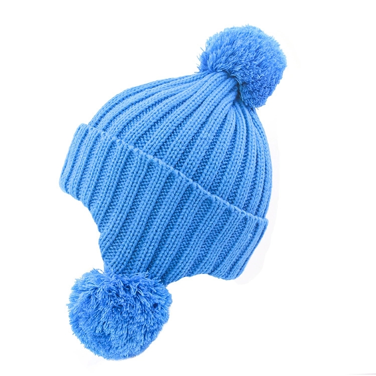Custom Beanie Hats Winter Knitted Caps With Earflaps 4