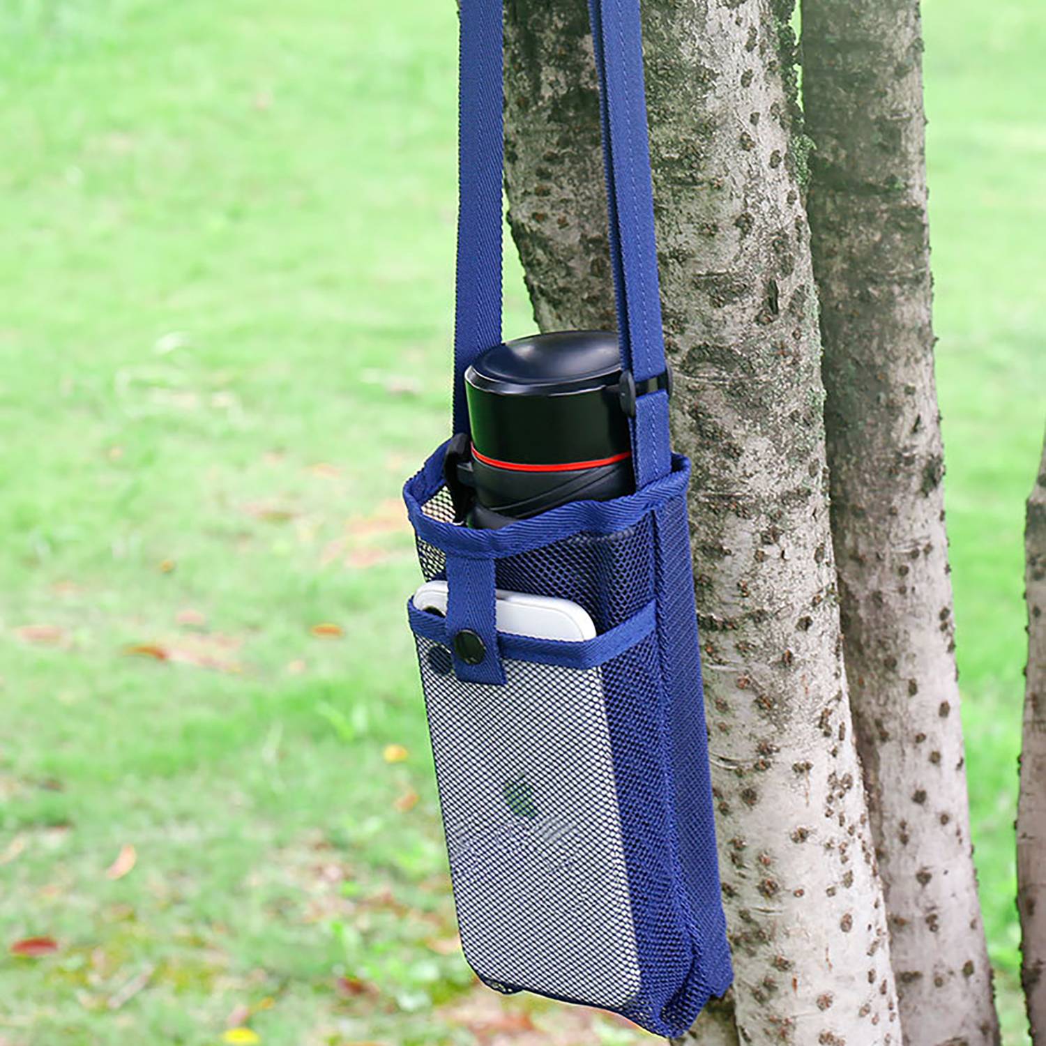 Portable Mesh Water Bottle Bag W/ Pocket 4