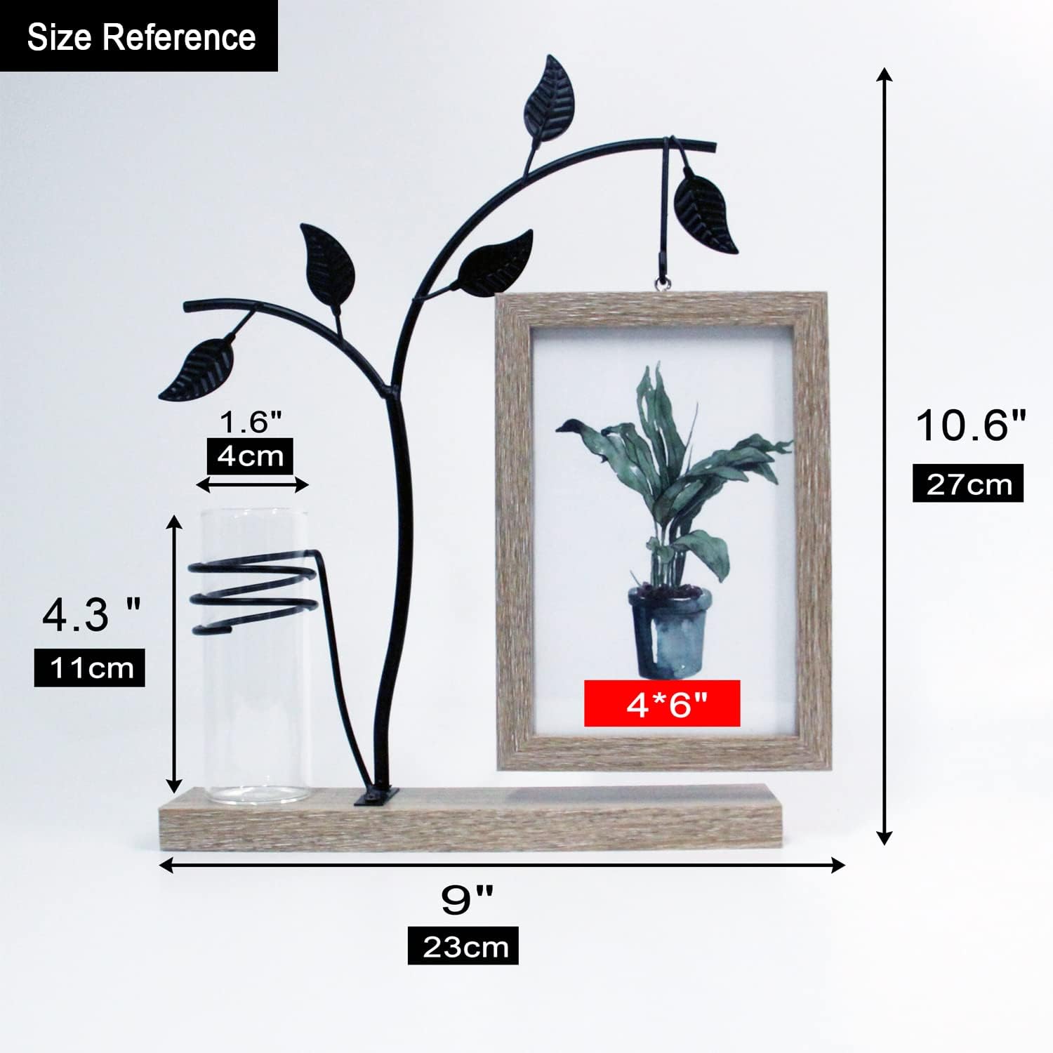 Iron Art Picture Frame Planter Holder for Home Office 4