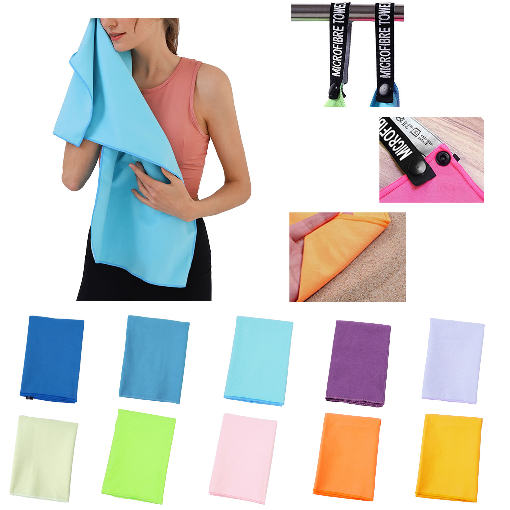 MOQ 50 Full Color Double-sided Pile Towel 3