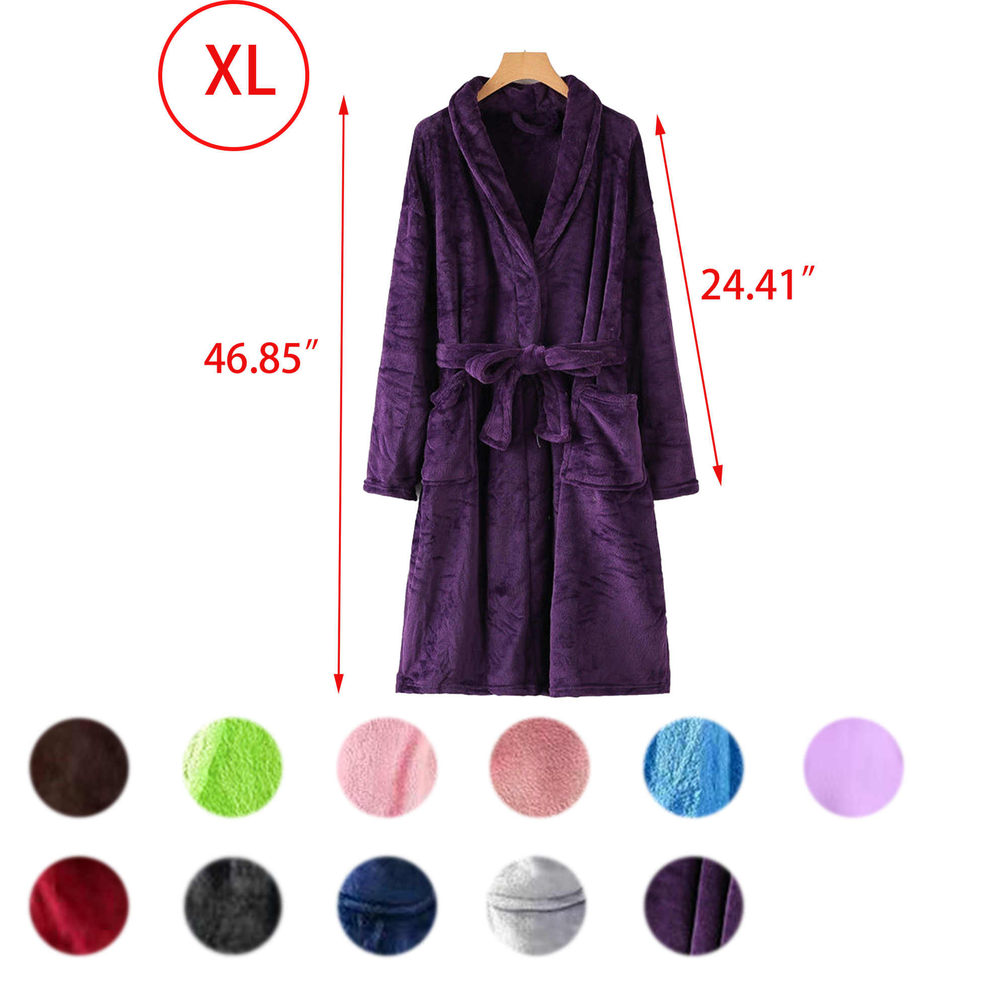 Coral Velvet Warm Unisex Robe 3