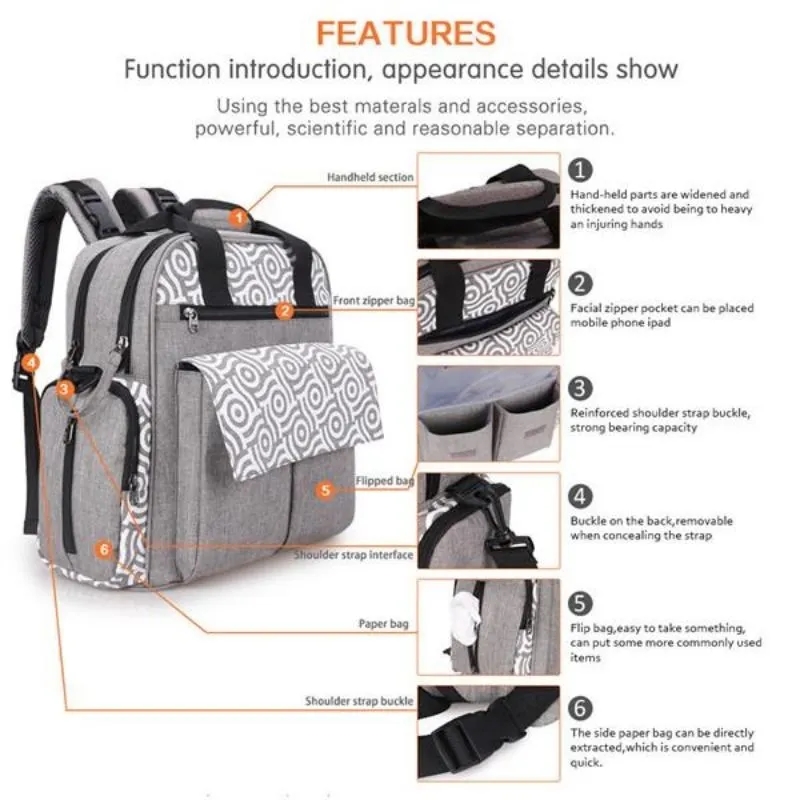 Powerful Baby Diaper Mummy Travelling Bag 5
