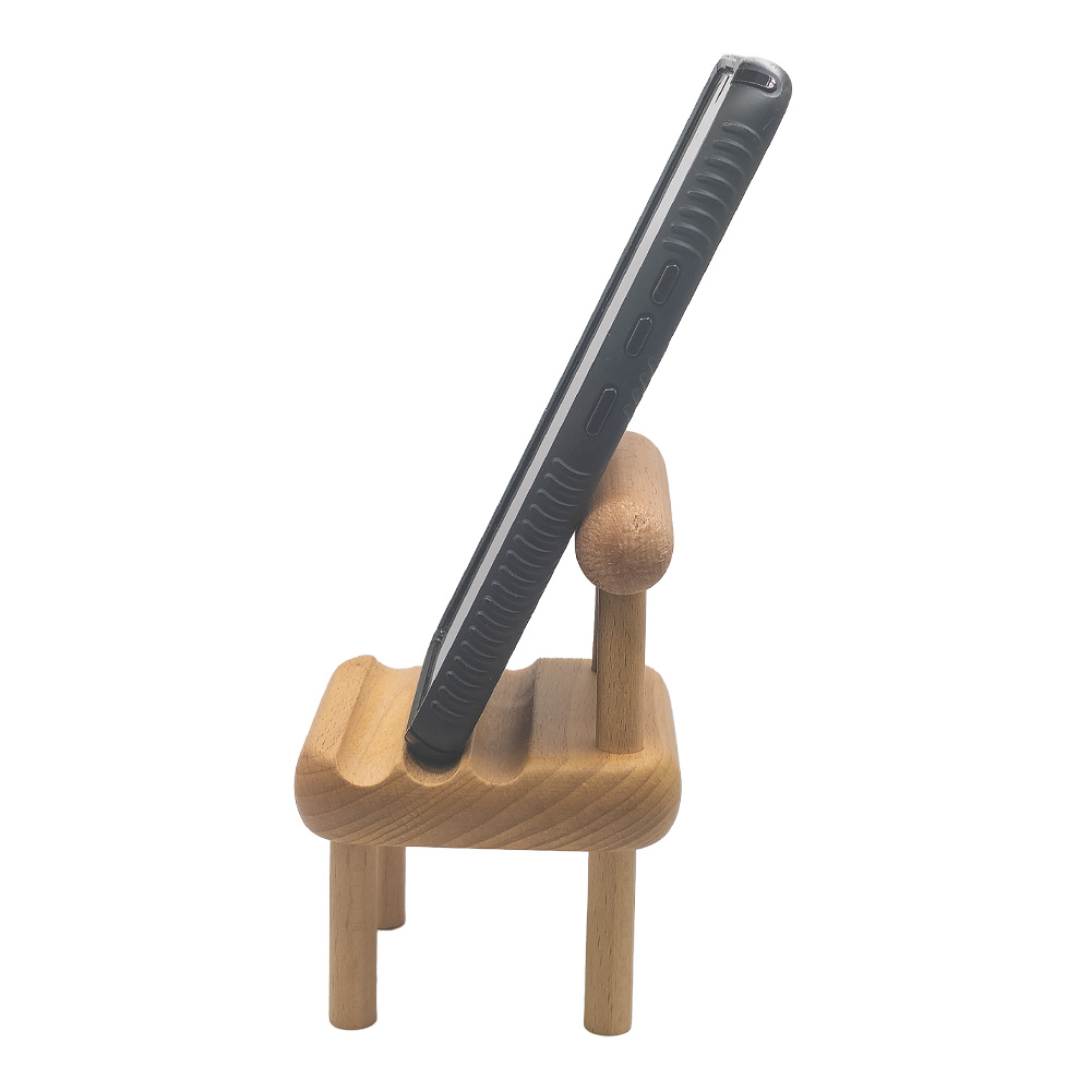 Wooden Chair Phone Holder 4