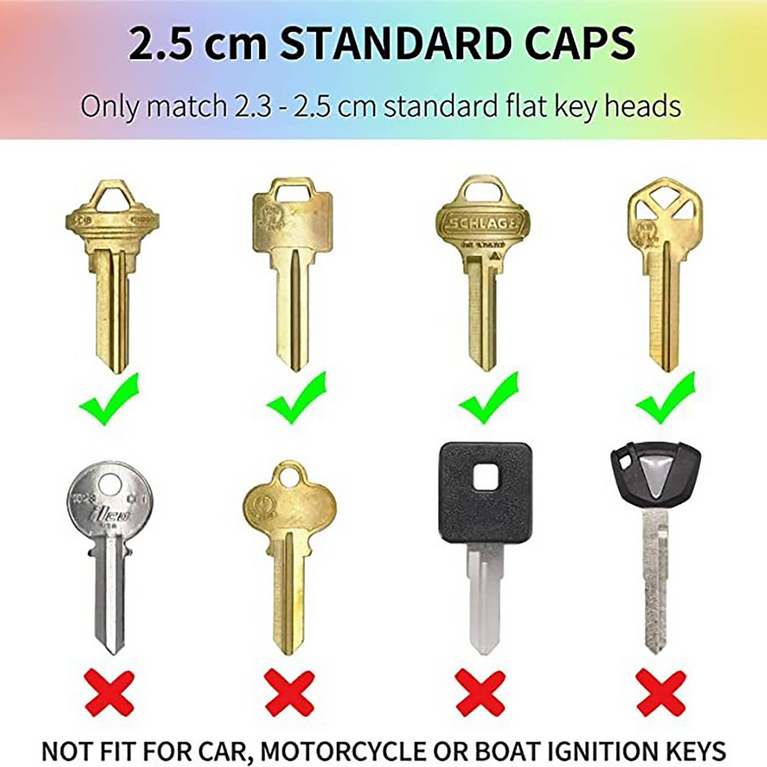New cross-border colorful key rings of easy identification. 5