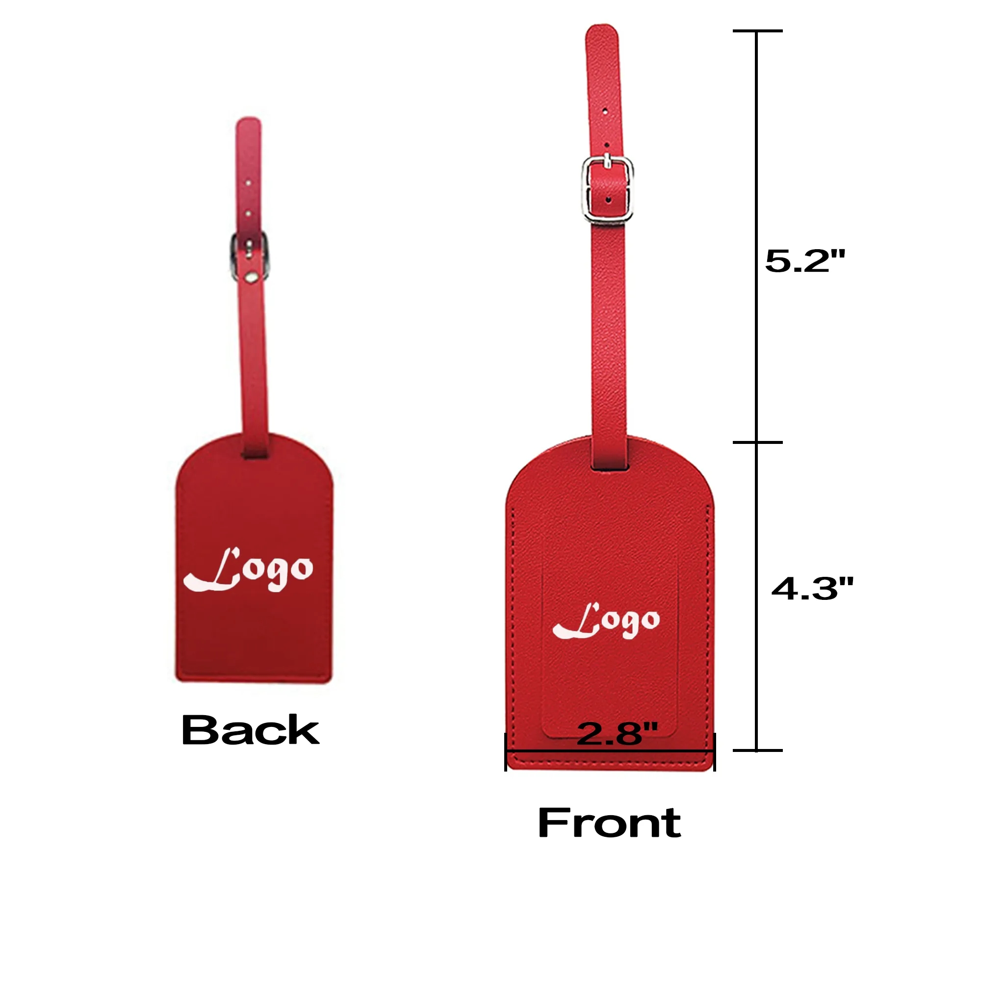 MOQ50 PU Luggage Tag 4