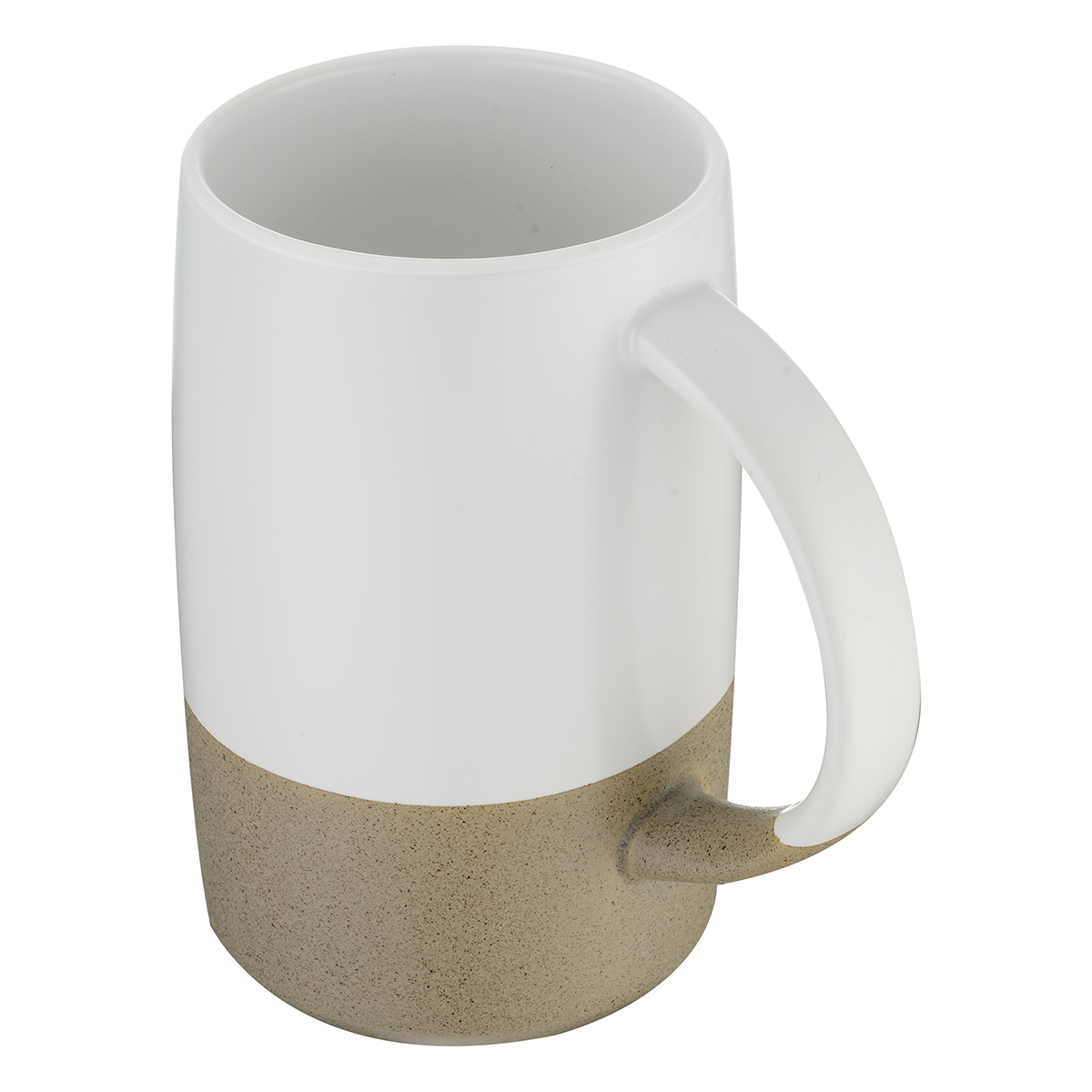 Imari 17oz Two-Tone Ceramic Mug with Smooth Finish and Sandstone Base 10