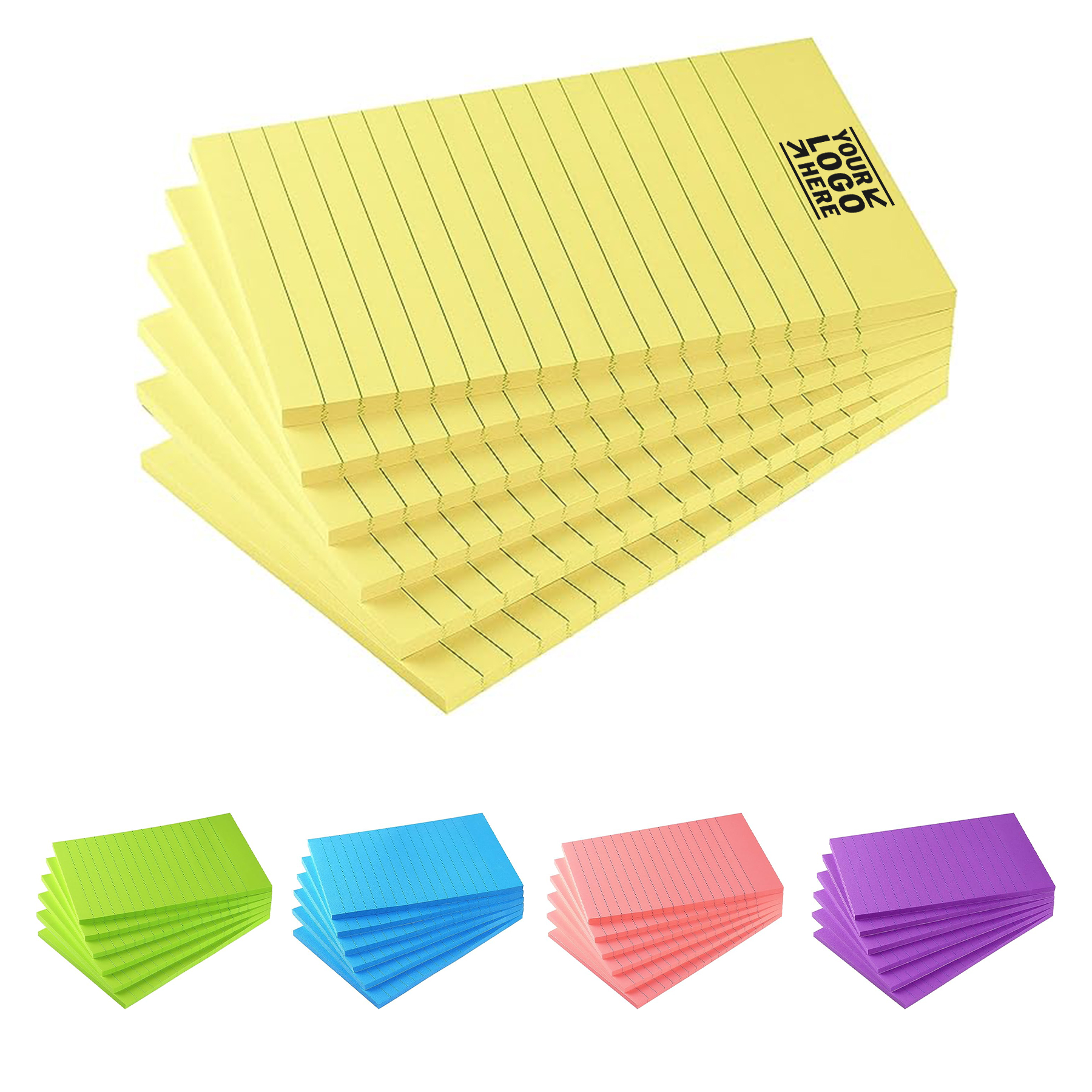 4" x 6" 45 Sheets Lined Sticky Notes with Lines 2