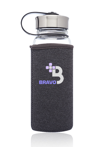 25 oz. Kangaroo Glass Water Bottles in Neoprene Pouch 2
