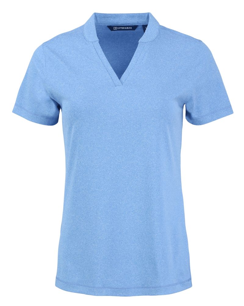 Cutter & Buck Forge Recycled Four-Way Stretch Heathered Womens Blade Top 9