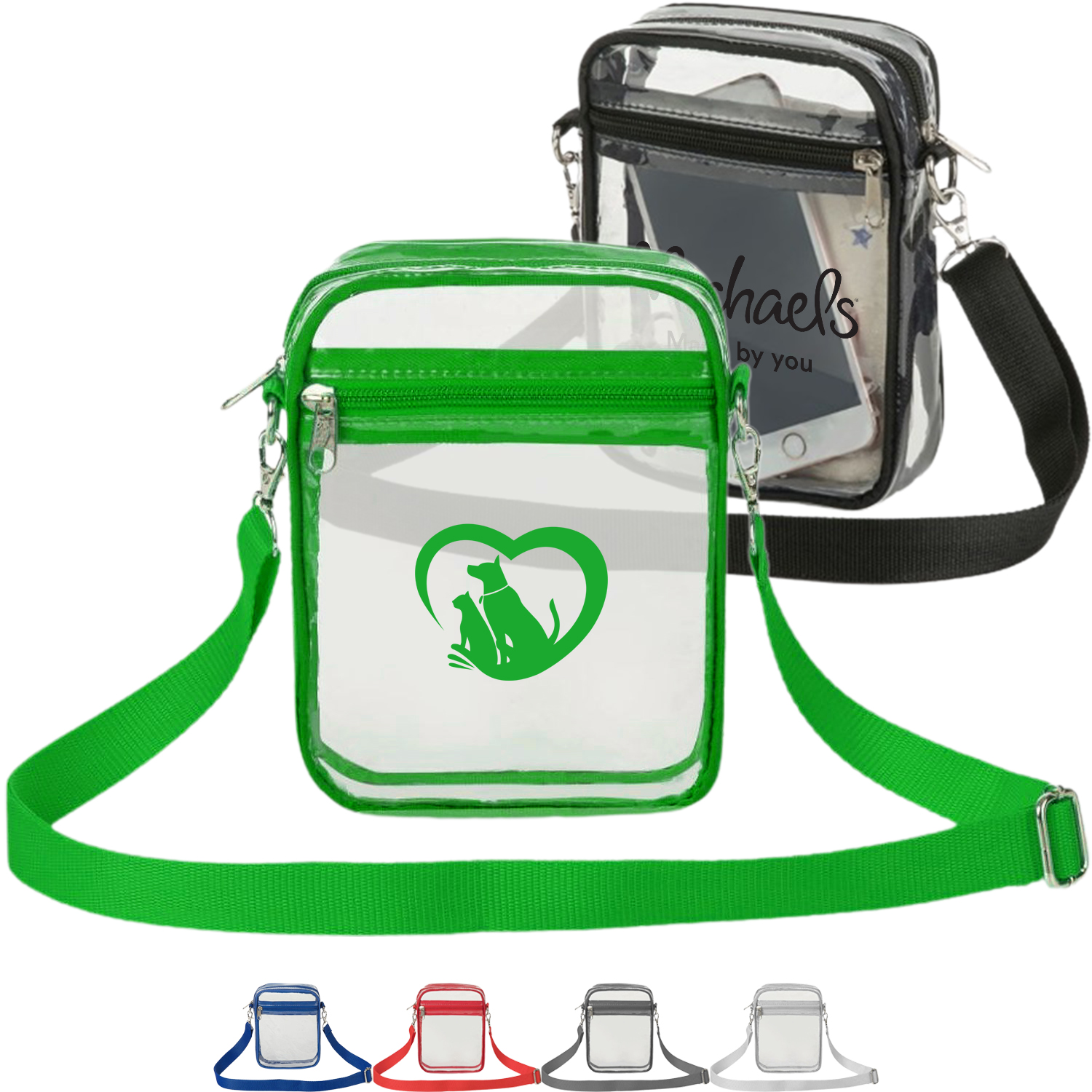 Rock'it 3-Day Messenger Handbag Clear PVC Transparent Crossbody Bag 4
